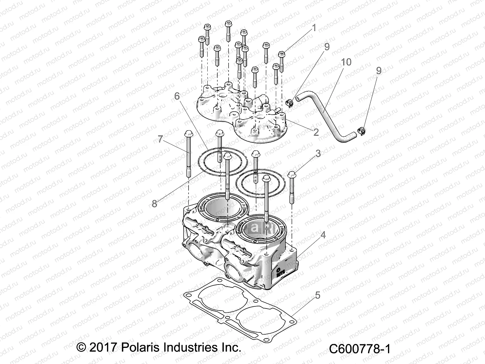 ENGINE | ENGINE, CYLINDER/CYL. HEAD - S21TKP8RS/8RE ALL OPTIONS (600778-1)