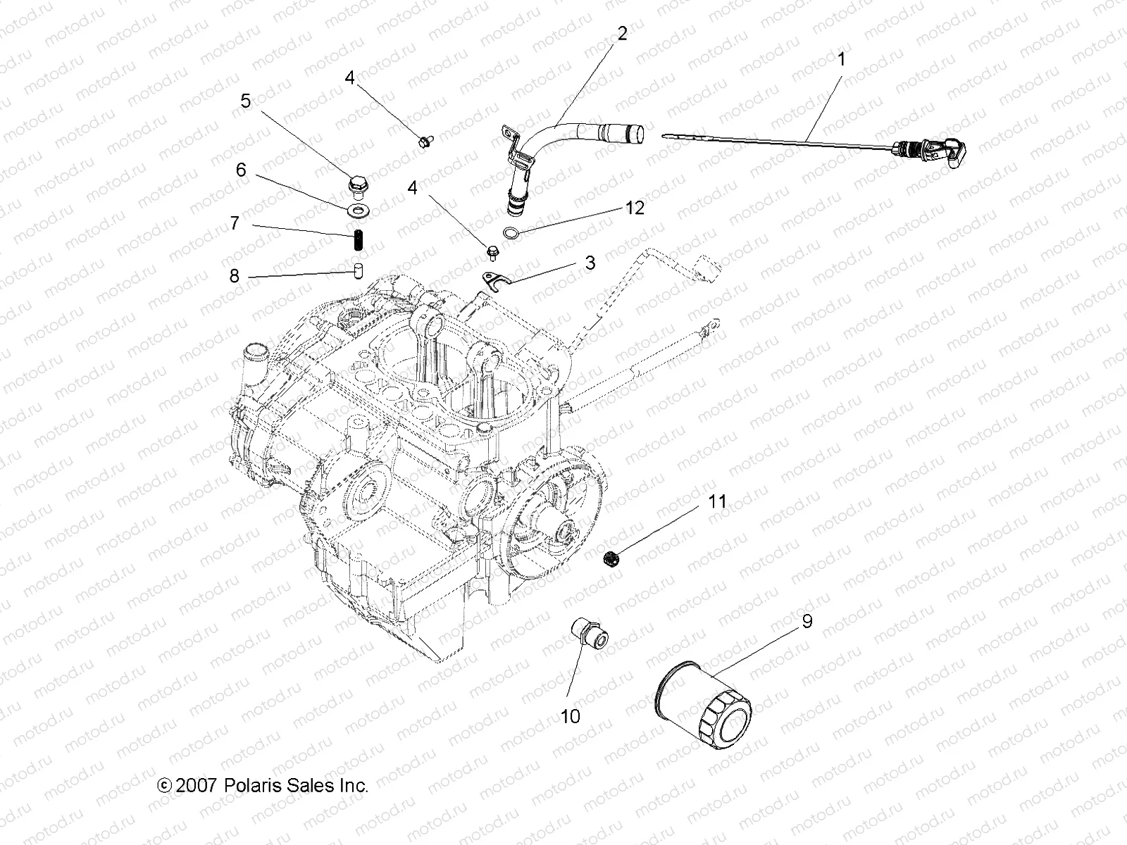 ENGINE | ENGINE, DIPSTICK and OIL FILTER - A13CF76FF (49ATVDIPSTICK08SP800EFI)