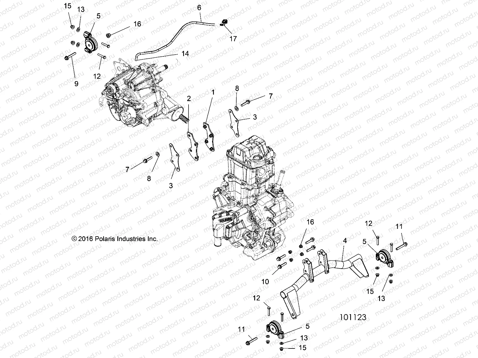 ENGINE | ENGINE, ENGINE and TRANSMISSION MOUNTING - A17DAA50A7 (101123)