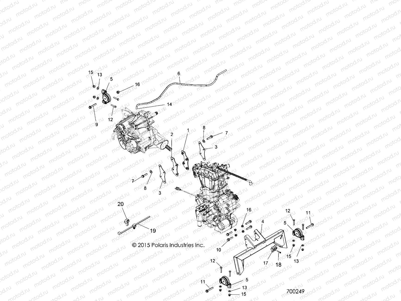 ENGINE | ENGINE, ENGINE and TRANSMISSION MOUNTING - R17RCA57A1/B1/A4/B4 (700249)