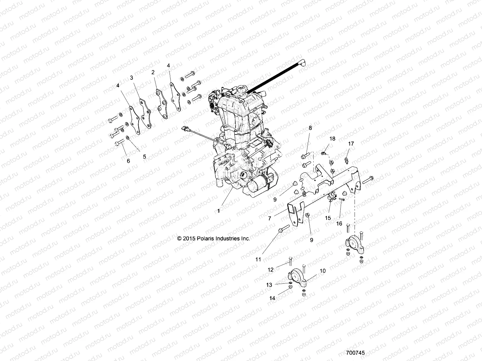 ENGINE | ENGINE, ENGINE and TRANSMISSION MOUNTING - R17RDA57A1/B1 (700745)