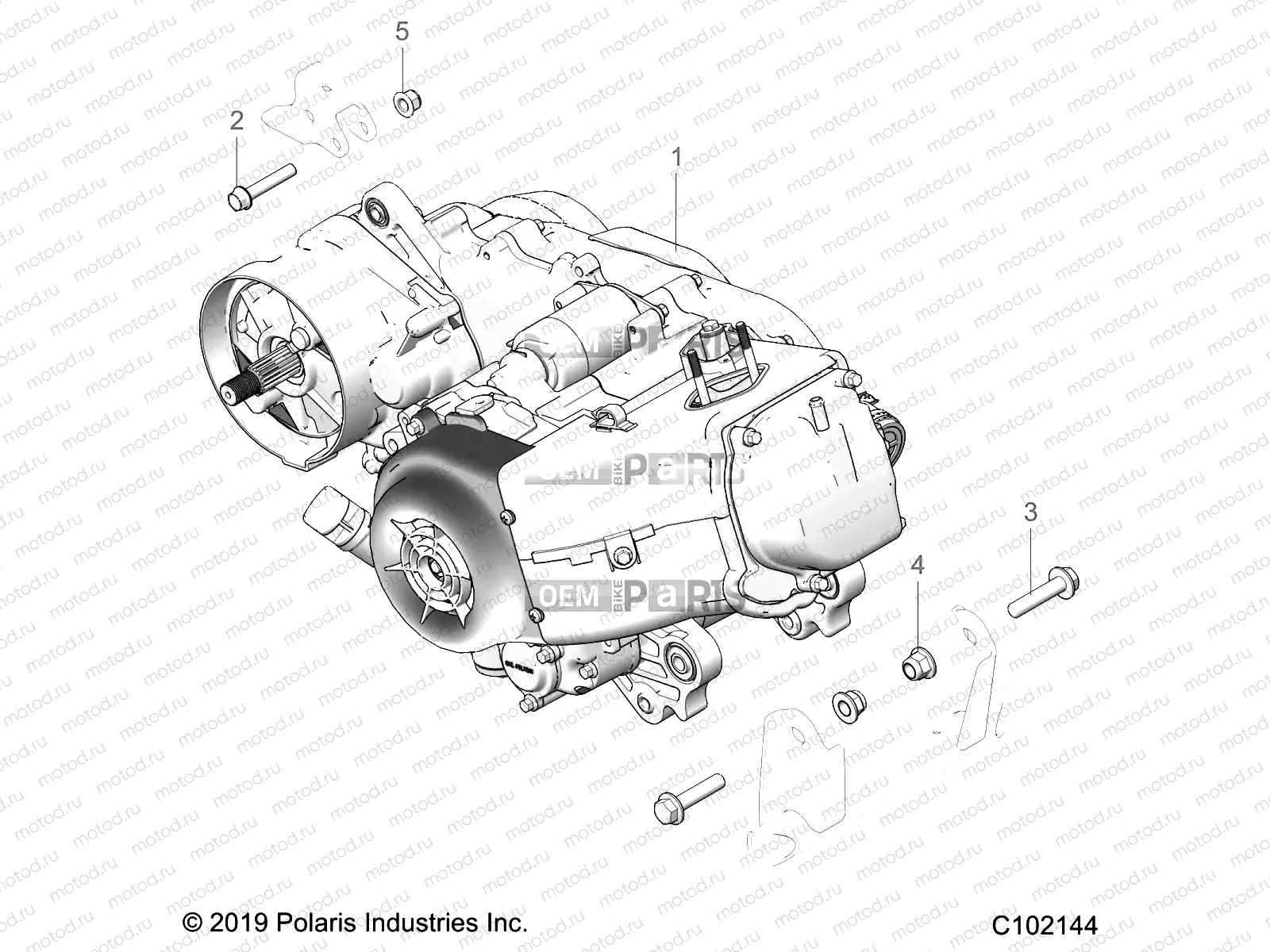 ENGINE | ENGINE, ENGINE AND TRANSMSSION MOUNTING - A23HBE07N2 (C102144)