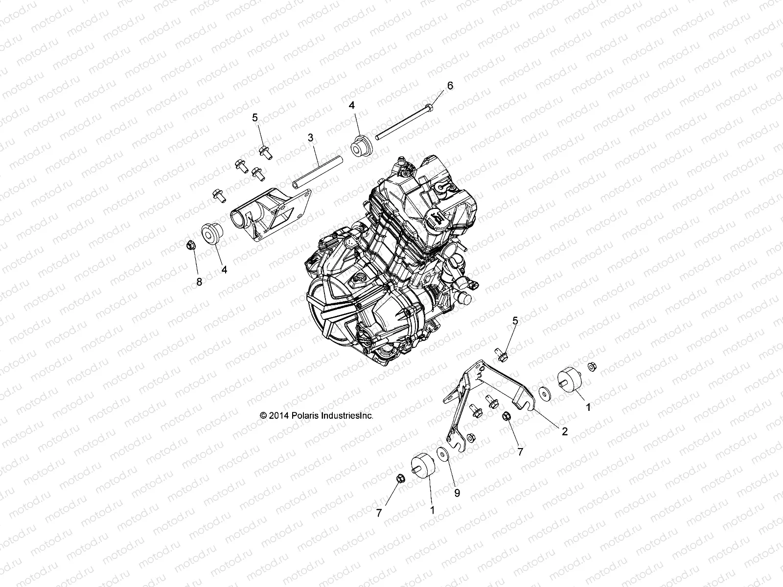 ENGINE | ENGINE, ENGINE MOUNTING - A15SAA32EH (49ATVENGINEMTG15SPETX)