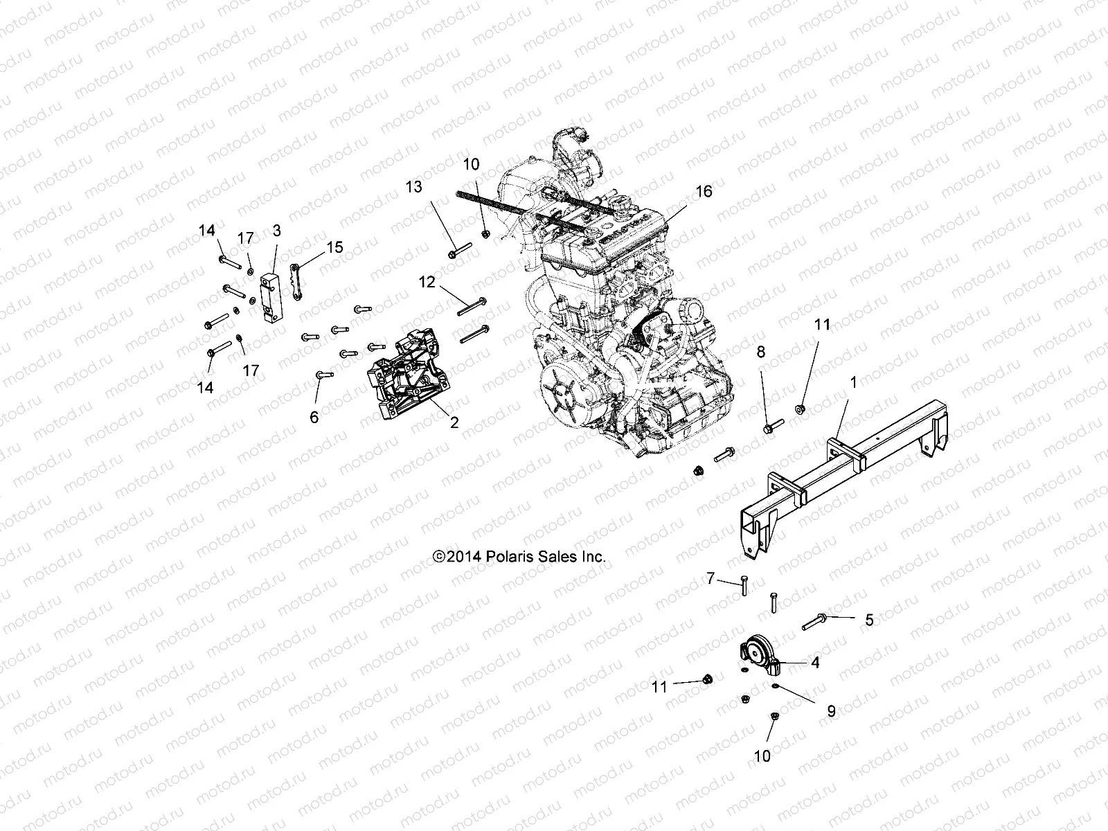 ENGINE | ENGINE, ENGINE MOUNTING - Z15VCE87AT/AV (49RGRENGINEMTG15RZR900)