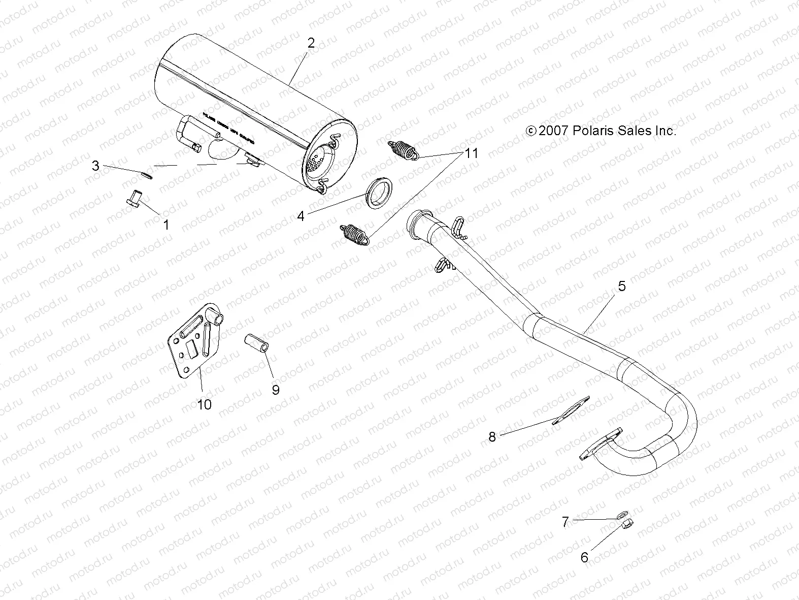ENGINE | ENGINE, EXHAUST - A08LH46AQ/AX/AZ (49ATVEXHAUST08SP400)