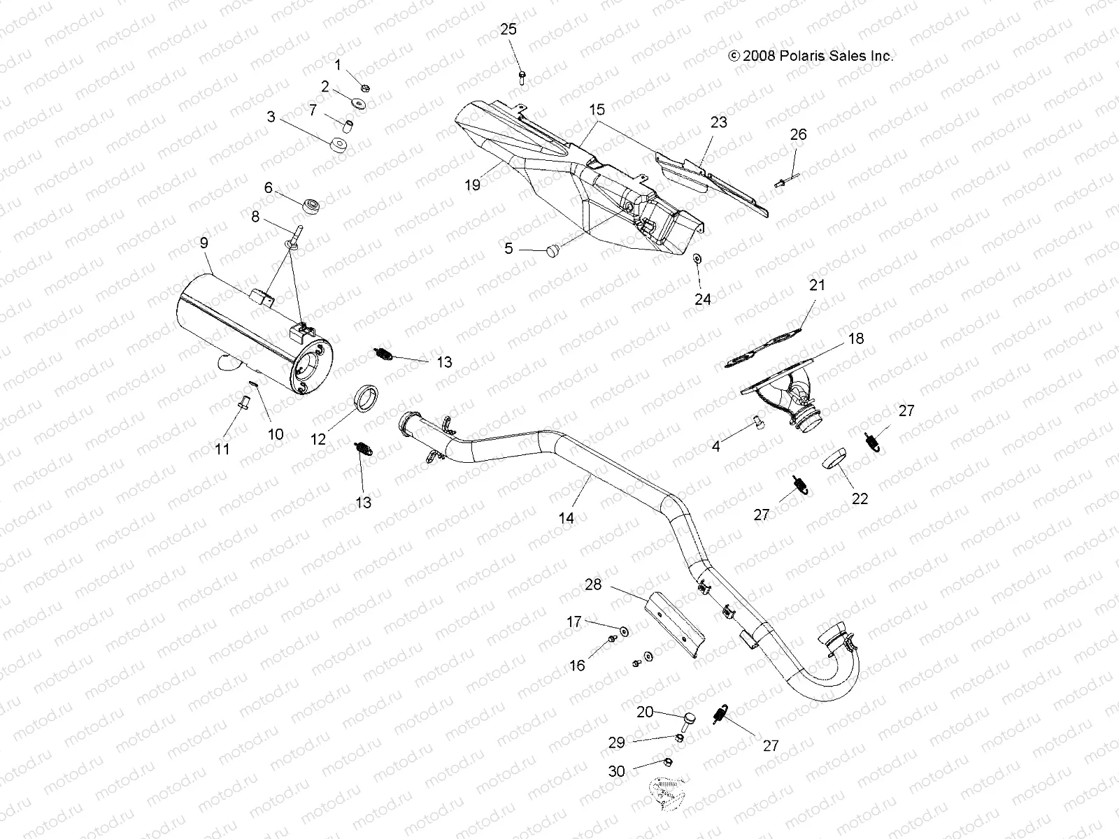 ENGINE | ENGINE, EXHAUST - A10CL76AA (49ATVEXHAUST096X6)