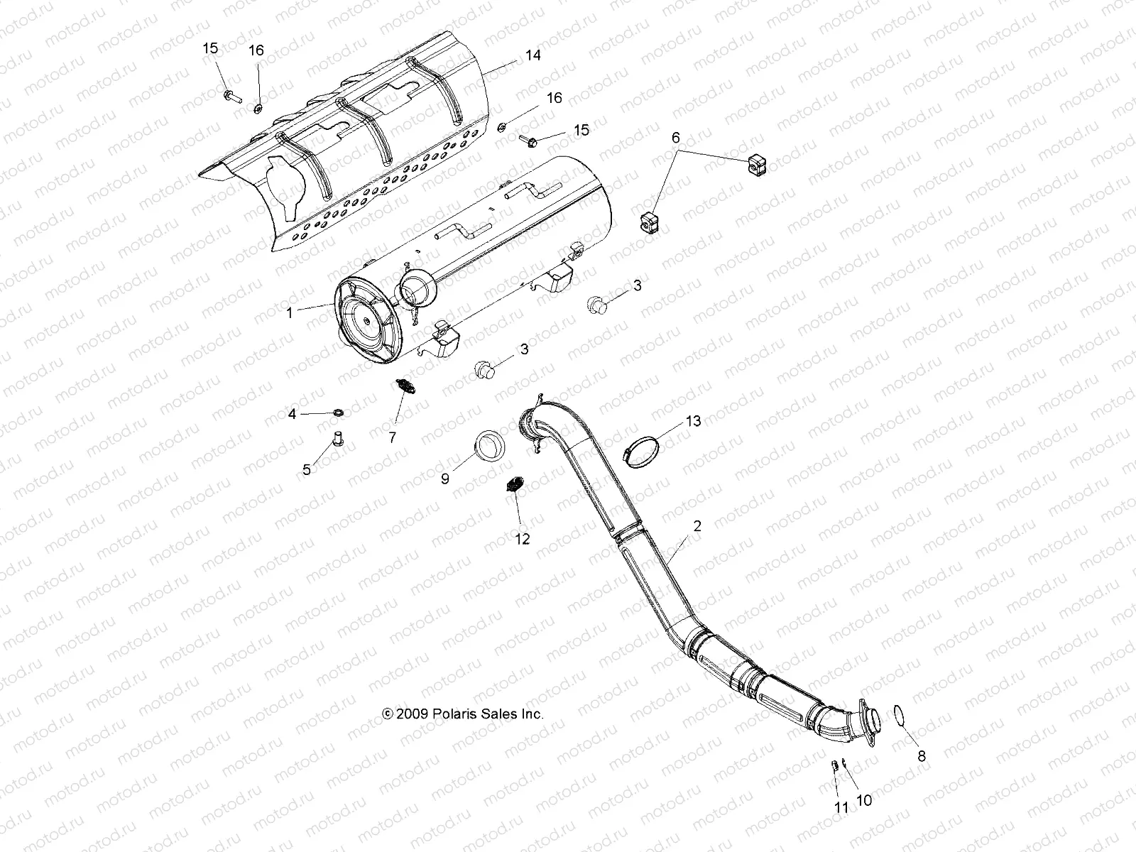 ENGINE | ENGINE, EXHAUST - A10DX55AL/AF (49ATVEXHAUST10SPTRGEPS)