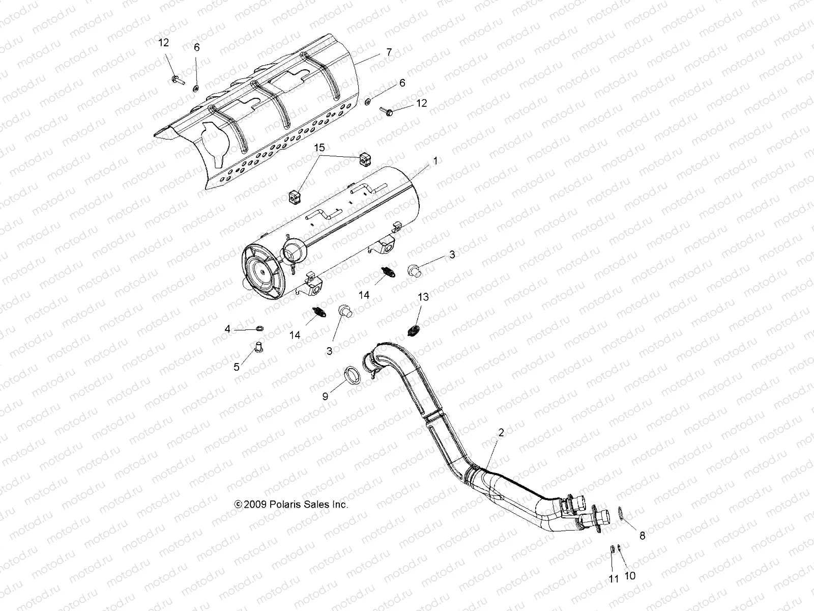 ENGINE | ENGINE, EXHAUST - A10DX85AL/AF (49ATVEXHAUST10SPTRGEPS8)