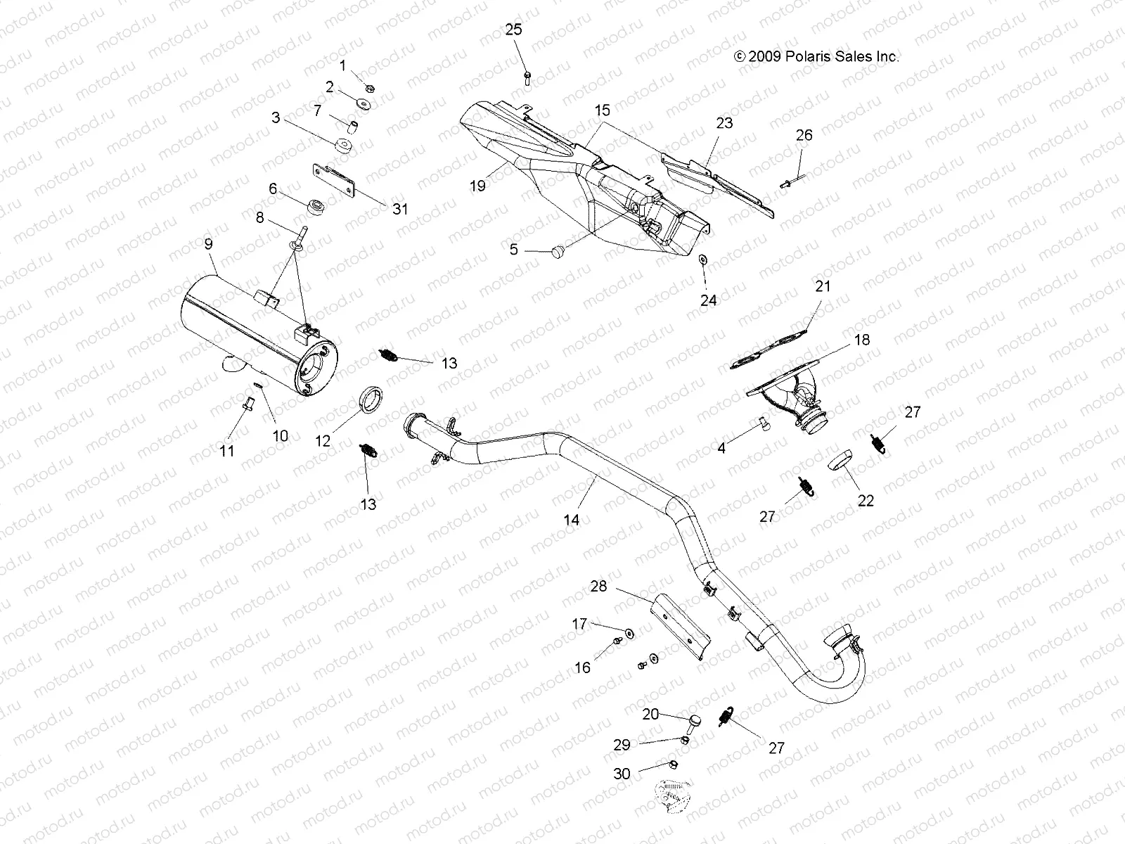 ENGINE | ENGINE, EXHAUST - A10MH76AJ/MN76AX/AZ (49ATVEXHAUST10SP800)