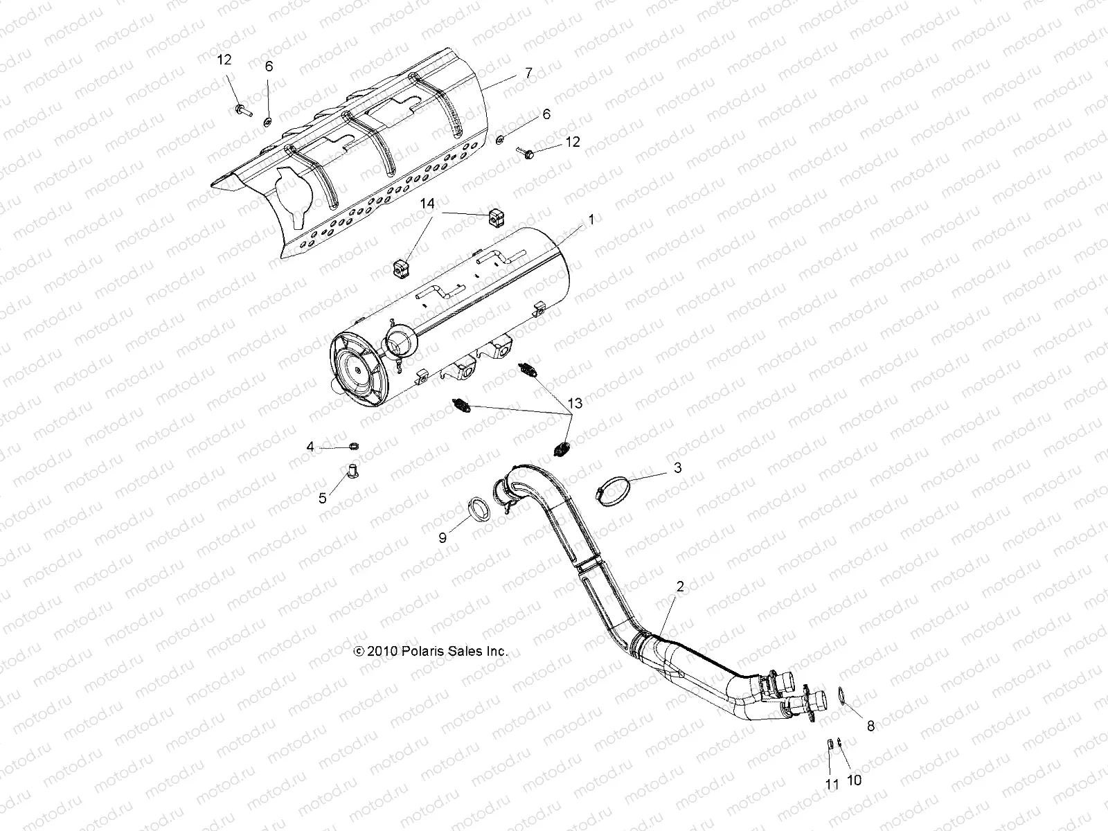 ENGINE | ENGINE, EXHAUST - A11TN85AA (49ATVEXHAUST11SPX2850)