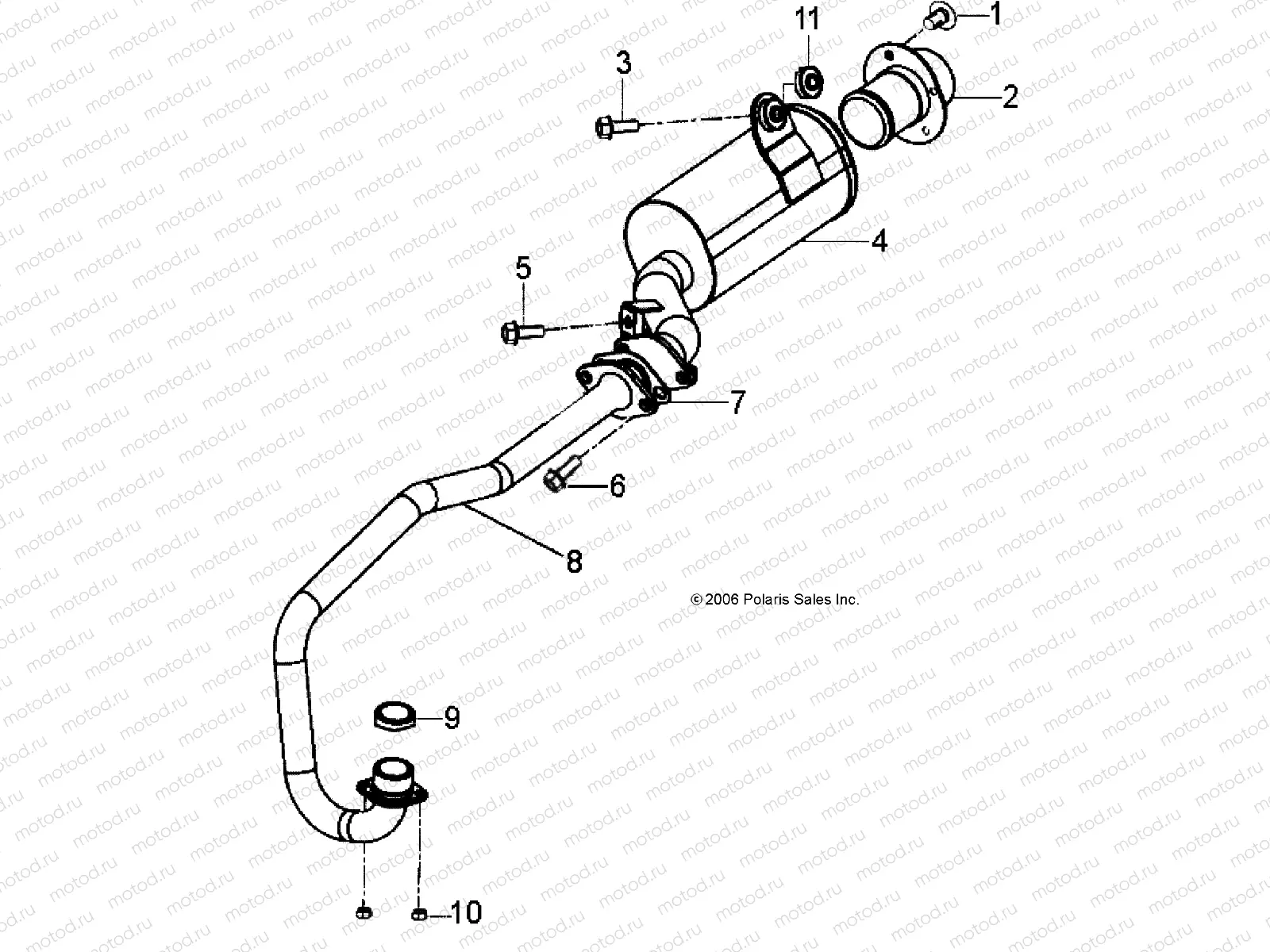ENGINE | ENGINE, EXHAUST - A12FA09AA (49ATVEXHAUST07SPRT90)