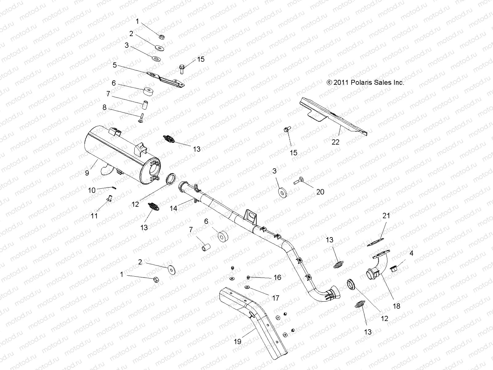 ENGINE | ENGINE, EXHAUST - A13DH50AX/AZ (49ATVEXHAUST12SPTRG500)