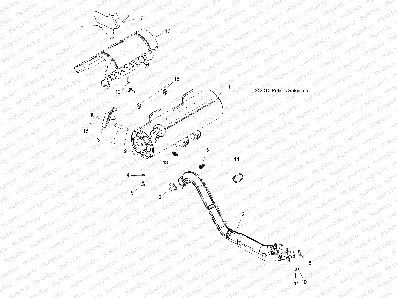 ENGINE | ENGINE, EXHAUST - A13ZN85AA/AQ/AZ (49ATVEXHAUST11SPXP850)