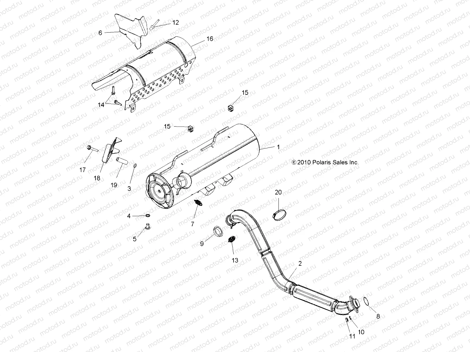 ENGINE | ENGINE, EXHAUST - A14ZN5EAB/C/M/S (49ATVEXHAUST11SPEPS550)
