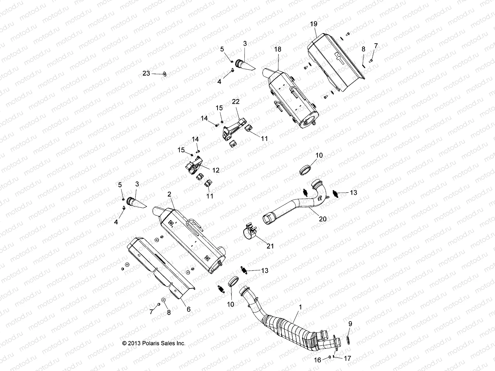 ENGINE | ENGINE, EXHAUST - A15SVE95FW (49ATVEXHAUST14SCRAM)