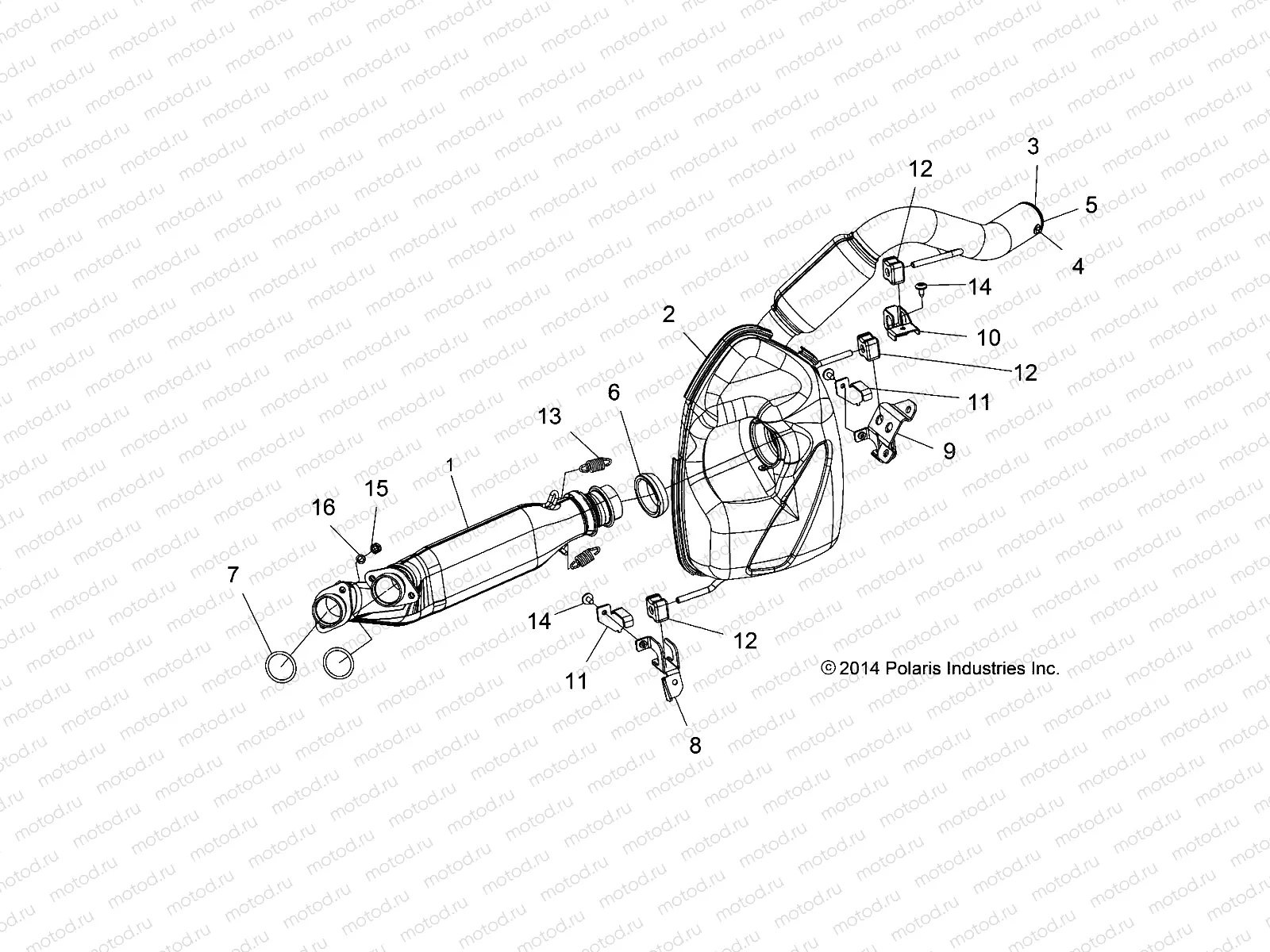 ENGINE | ENGINE, EXHAUST - A15SXE95FK (49ATVEXHAUST15XP1)