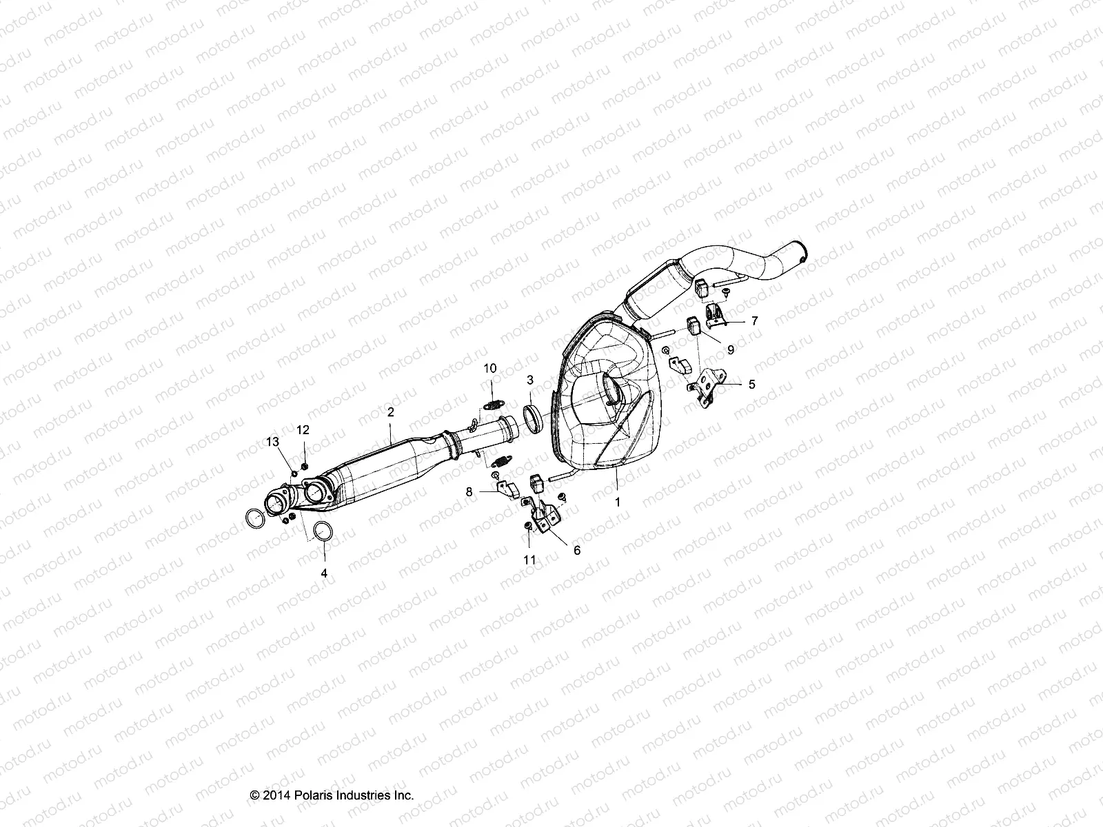 ENGINE | ENGINE, EXHAUST - A15SYE95AX/L95AP (49ATVEXHAUST15TR1000)