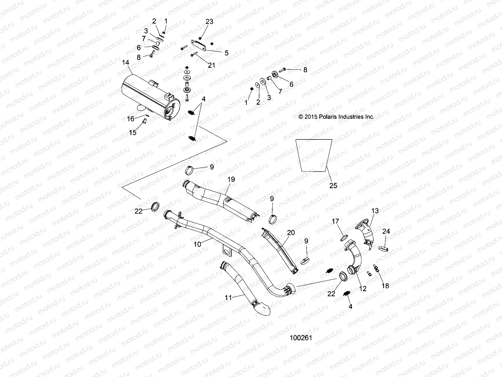 ENGINE | ENGINE, EXHAUST - A16SDA57N2/E57N2