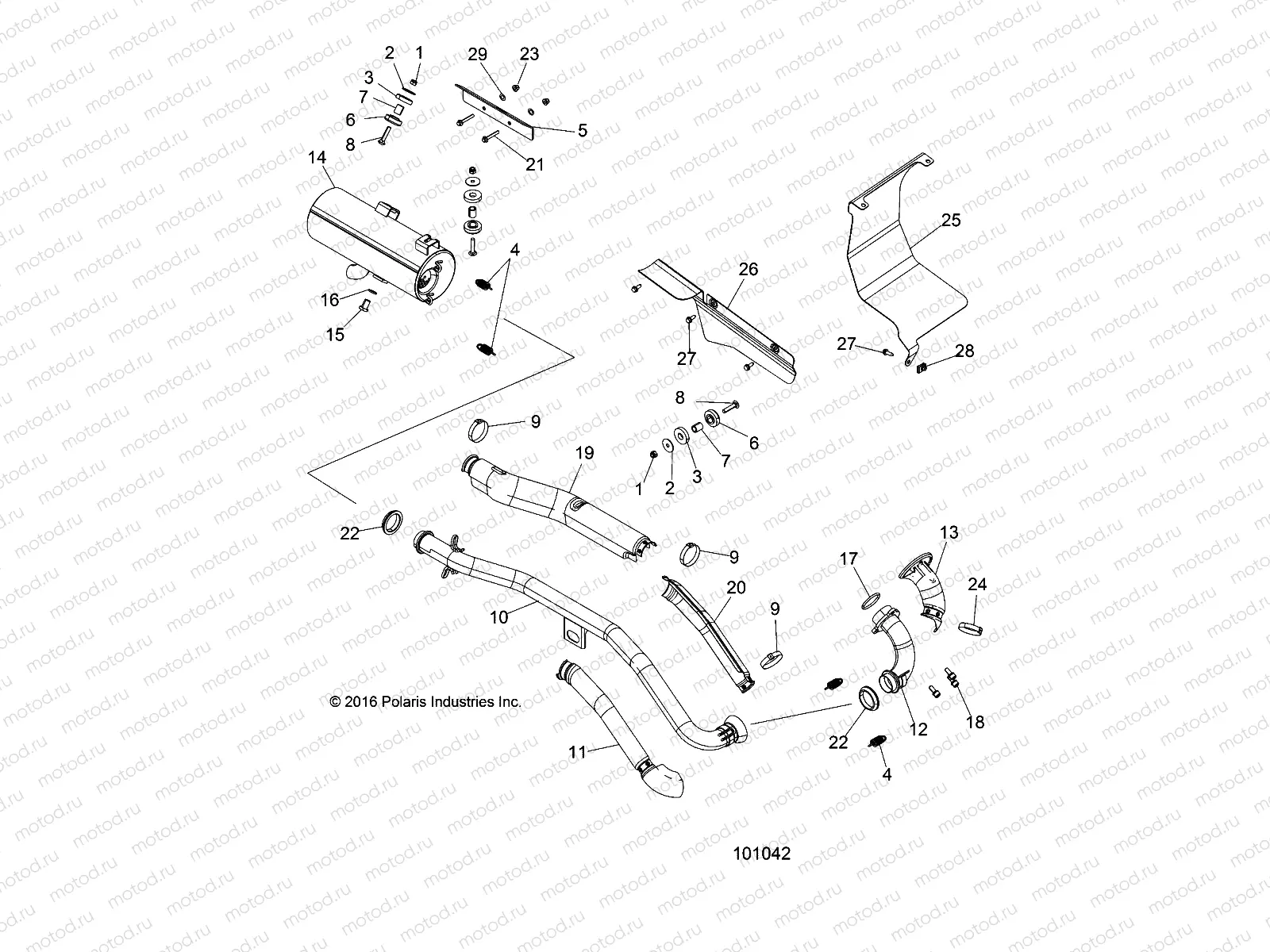 ENGINE | ENGINE, EXHAUST - A17SDA57A1/L2/E57A2