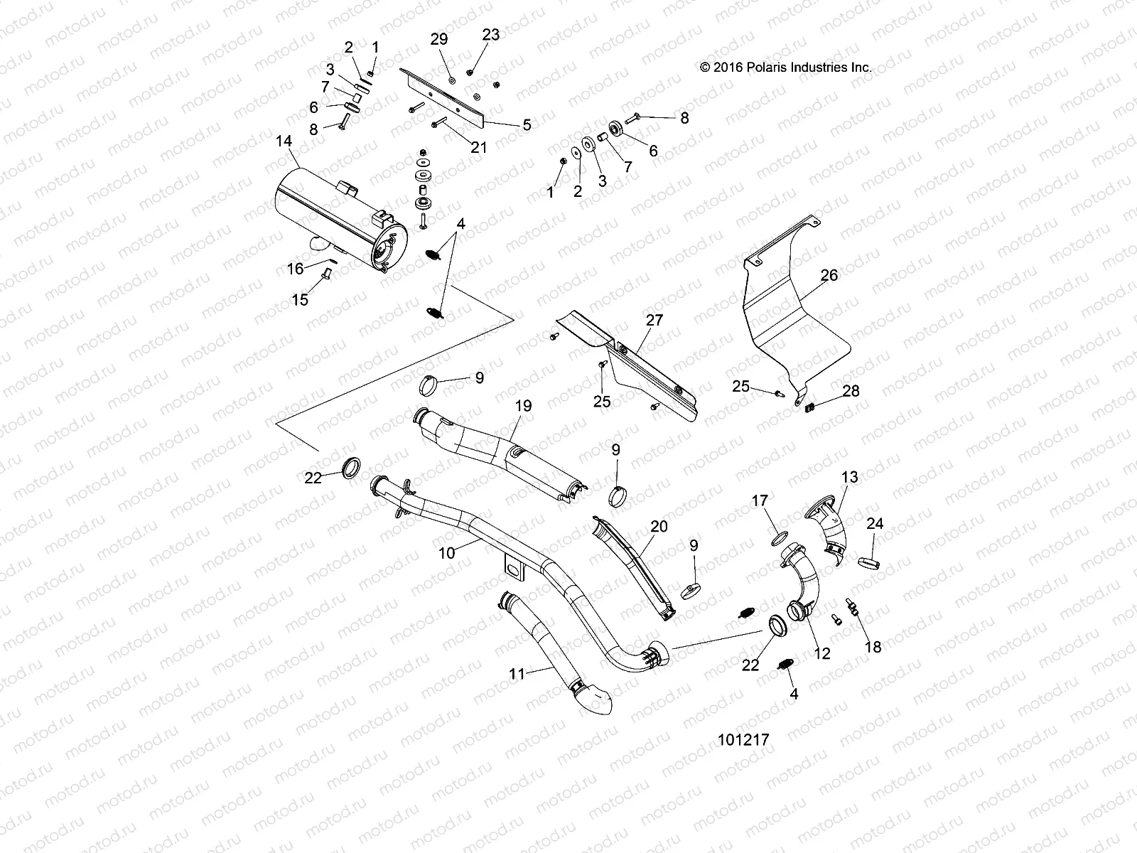 ENGINE | ENGINE, EXHAUST - A17SDS57C2/E2