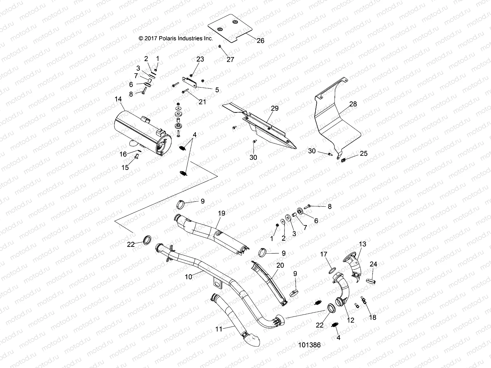 ENGINE | ENGINE, EXHAUST - A18S6S57C1/CL