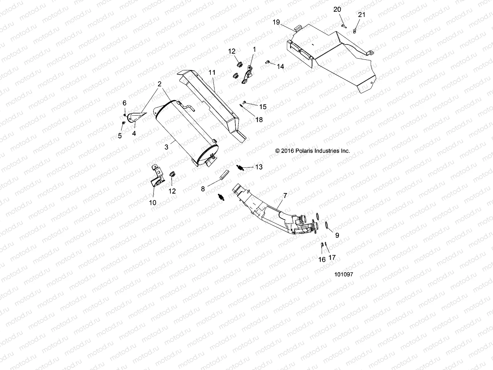 ENGINE | ENGINE, EXHAUST - A18SXD95B9/SXE95BR/BC/BE (101097)