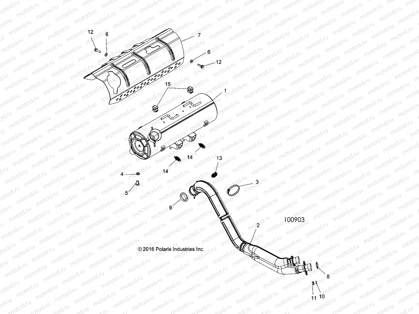 ENGINE | ENGINE, EXHAUST - A18SYE85BB (100903)
