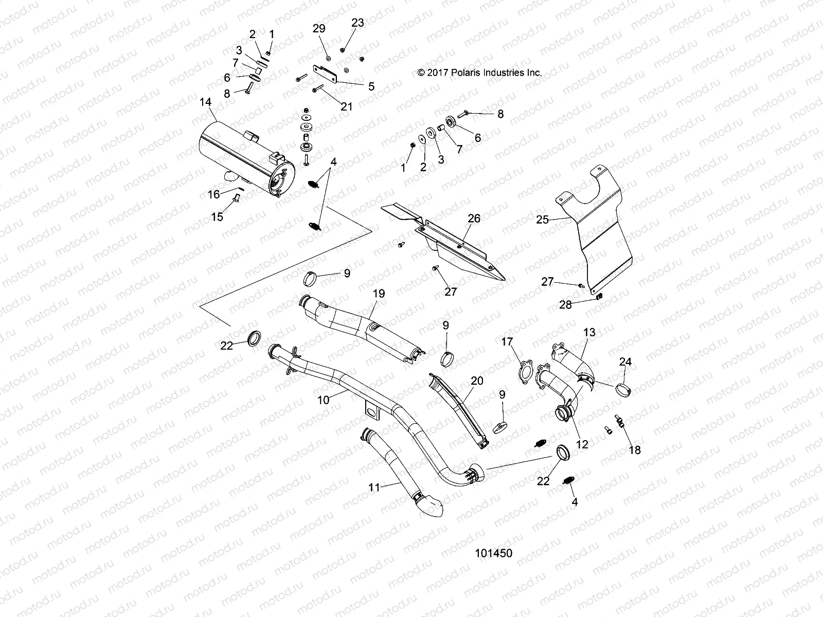 ENGINE | ENGINE, EXHAUST - A19SAA50D5
