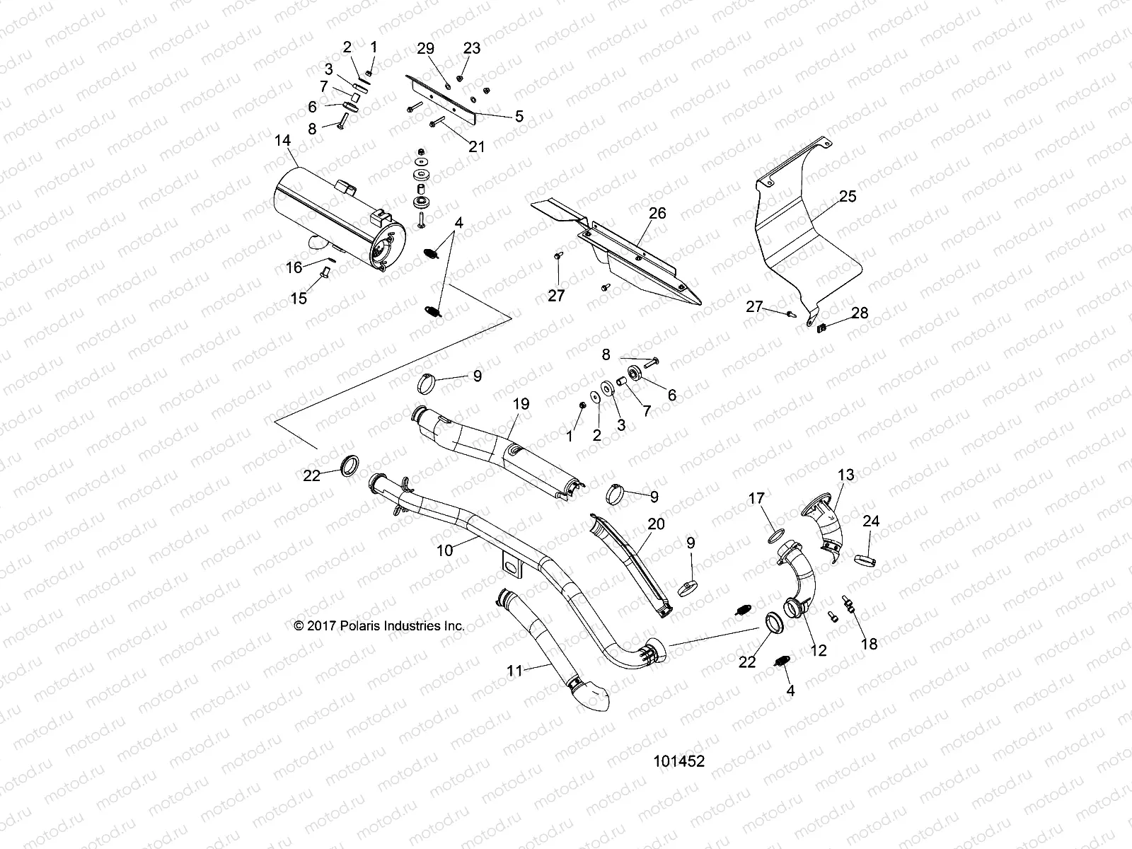 ENGINE | ENGINE, EXHAUST - A19SDA57B7/L7/SDD57LU/SDE57B5