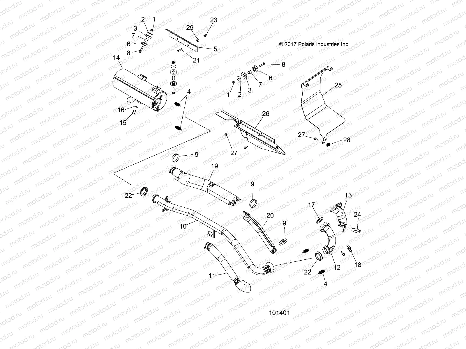 ENGINE | ENGINE, EXHAUST - A19SDS57P5