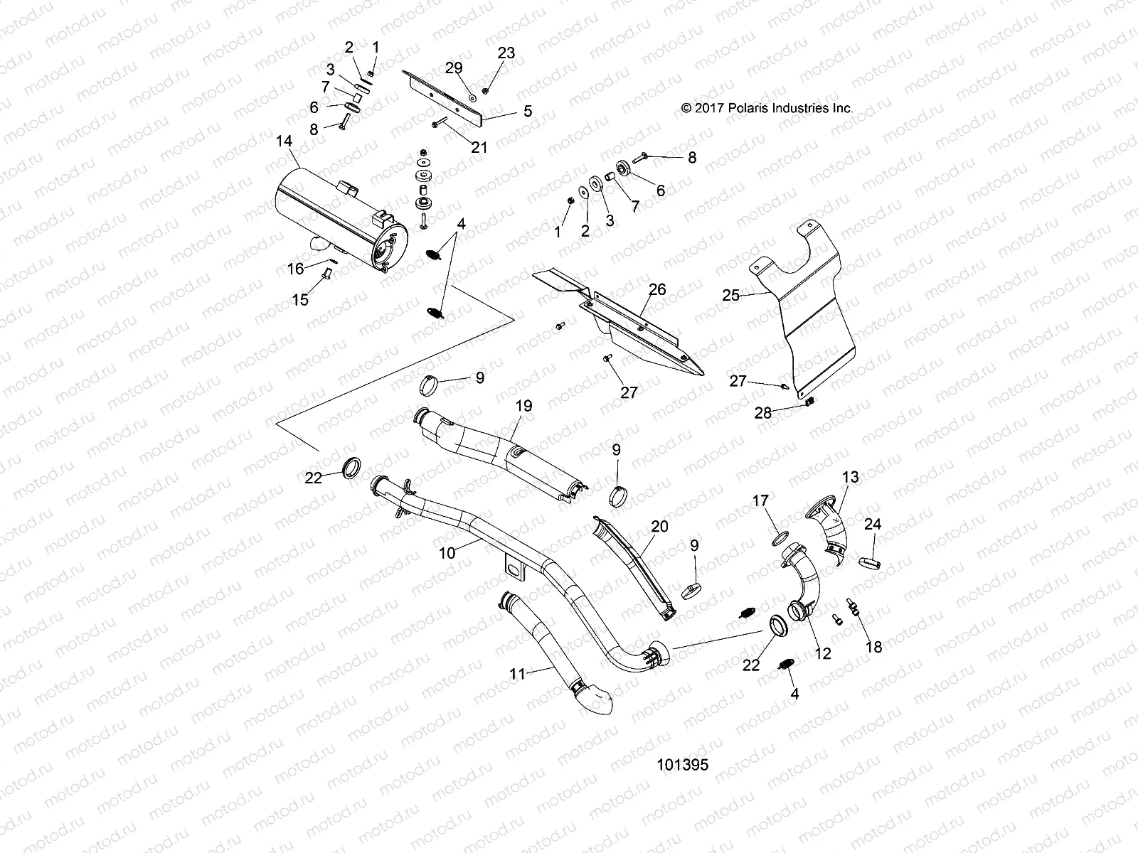 ENGINE | ENGINE, EXHAUST - A19SEA57R1/SEE57R1/7