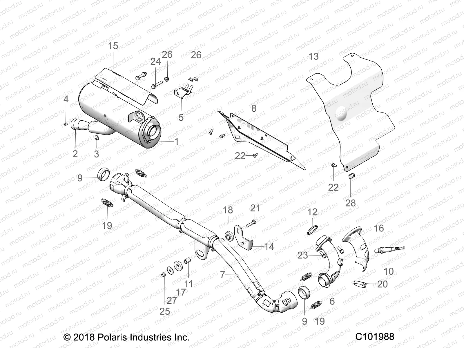 ENGINE | ENGINE, EXHAUST - A19SEP57C1/SES57C1/2/5/K/SET57C1/2/SEF57C2