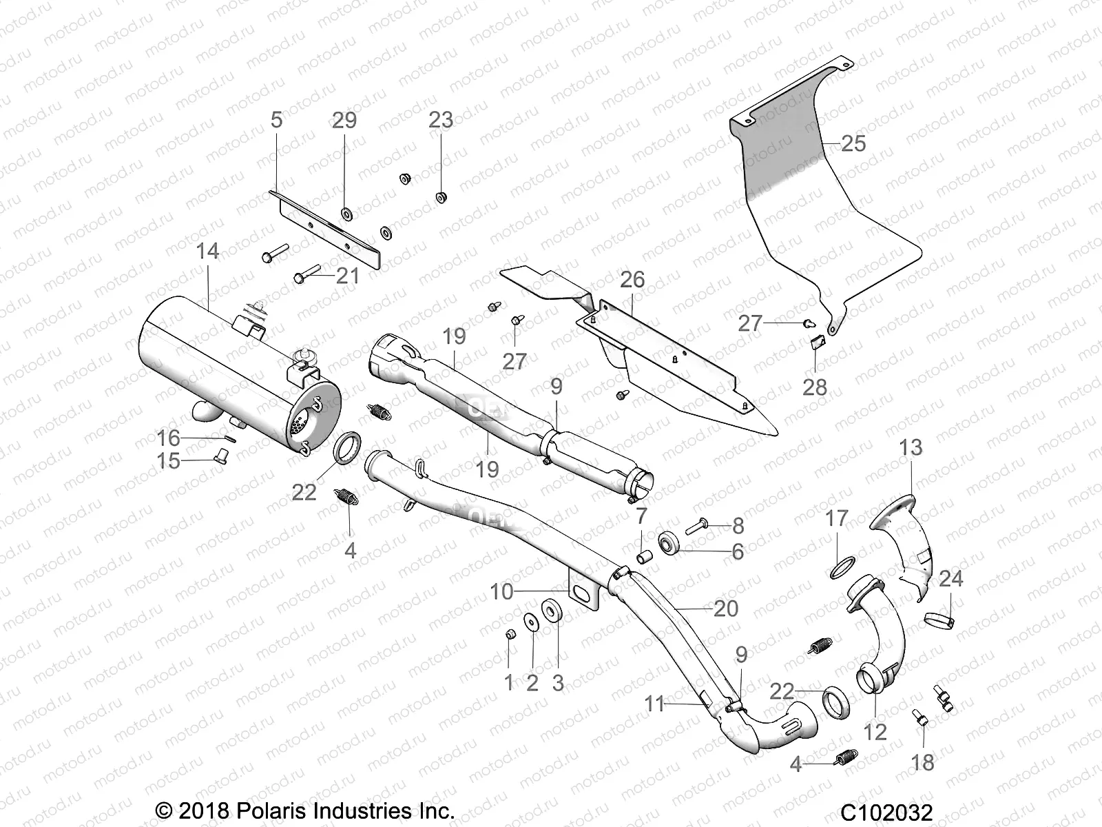 ENGINE | ENGINE, EXHAUST - A19SHS57FP (C1012032)
