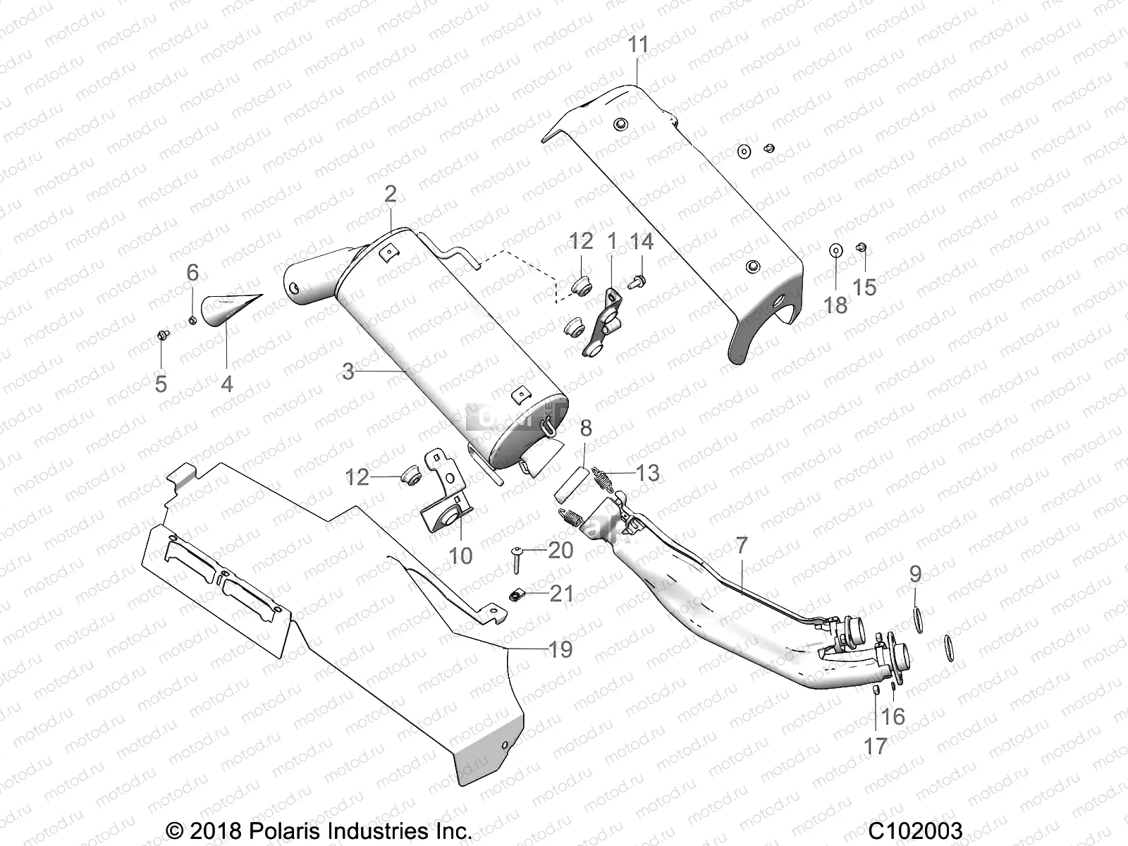 ENGINE | ENGINE, EXHAUST - A19SXD95B9/SXE95BN/SXZ95BP (C102003)