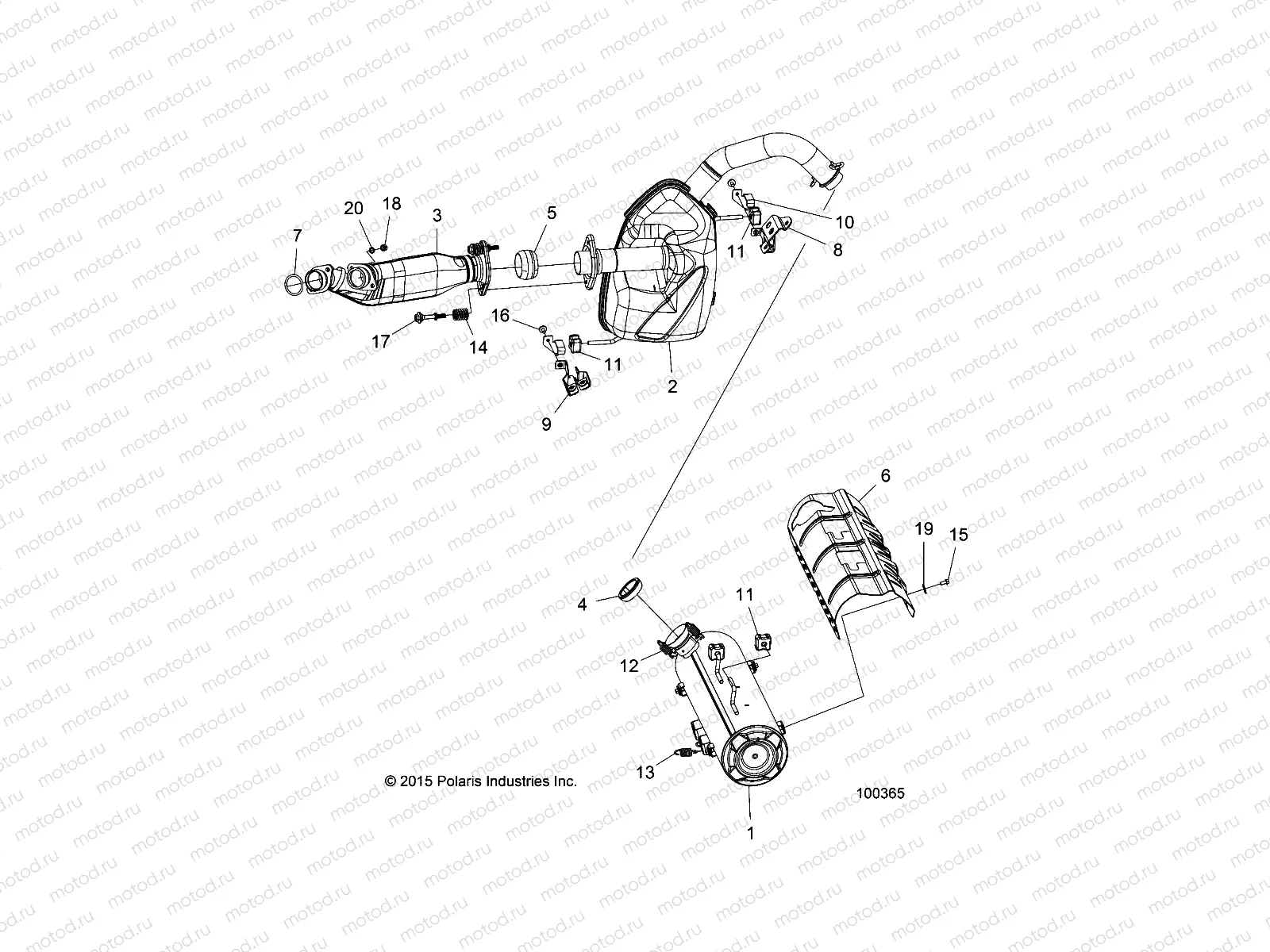 ENGINE | ENGINE, EXHAUST - A19SYS95CH (100365)