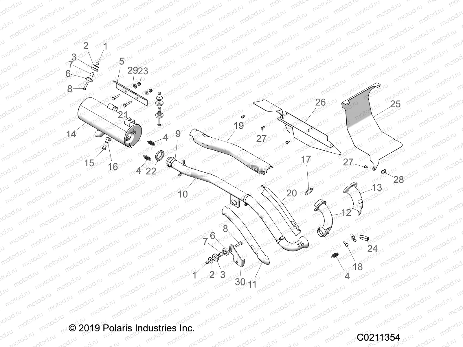 ENGINE | ENGINE, EXHAUST - A20SDA57A5/L4/E57A4/LE