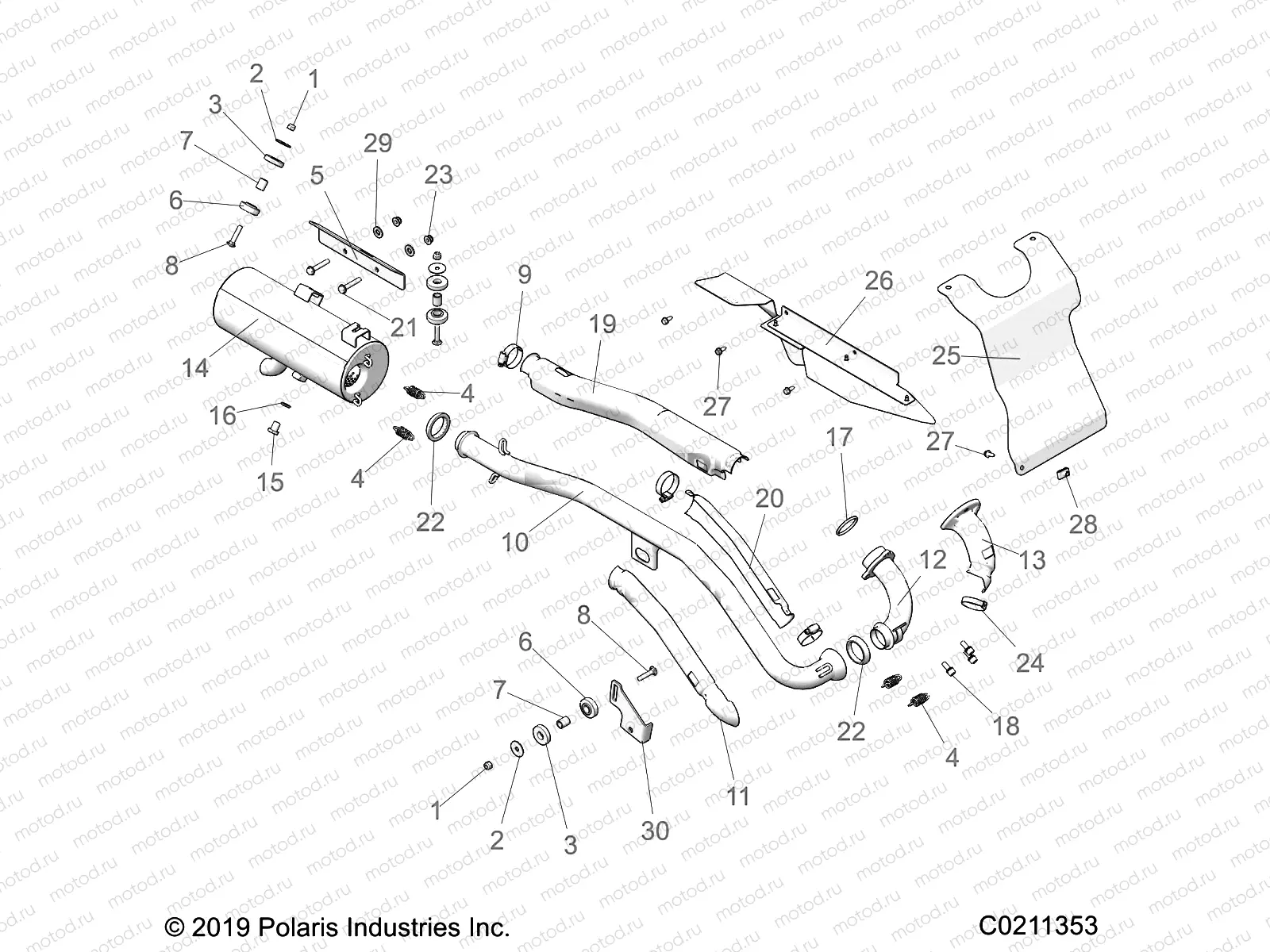 ENGINE | ENGINE, EXHAUST - A20SEG57A1/A4/A7/A9