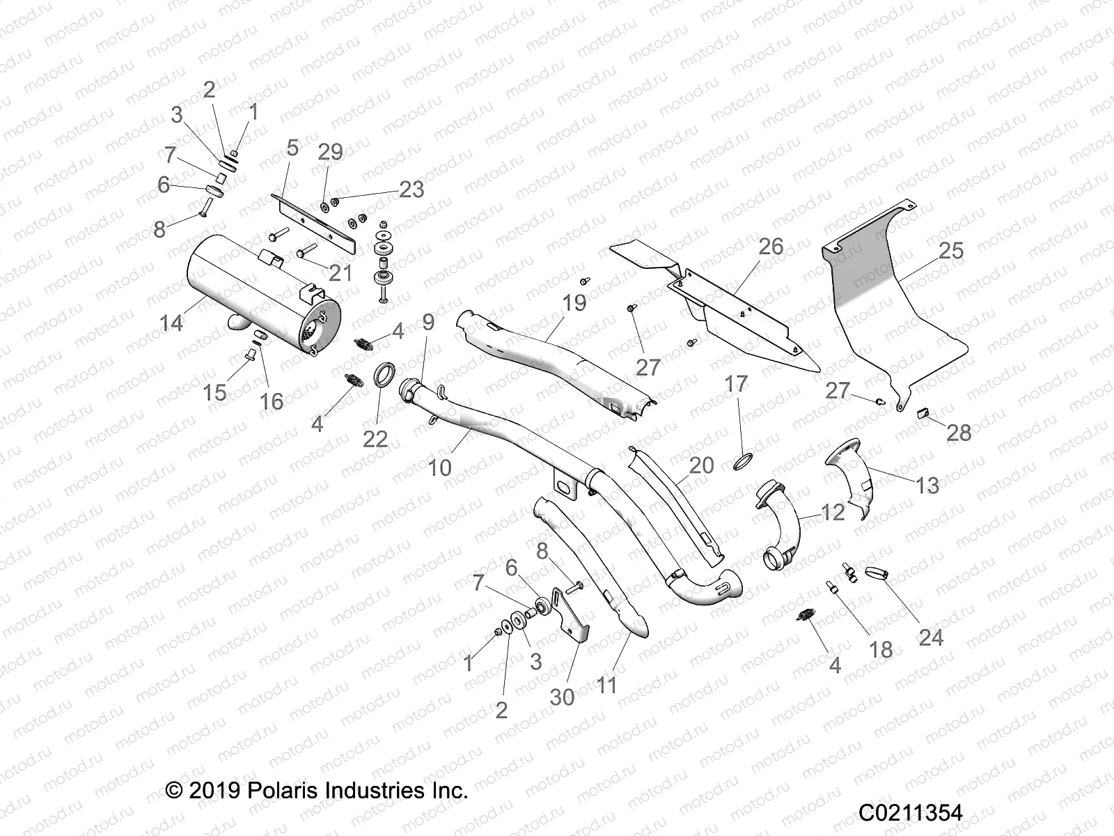 ENGINE | ENGINE, EXHAUST - A21SDA57A5 (C0211354)
