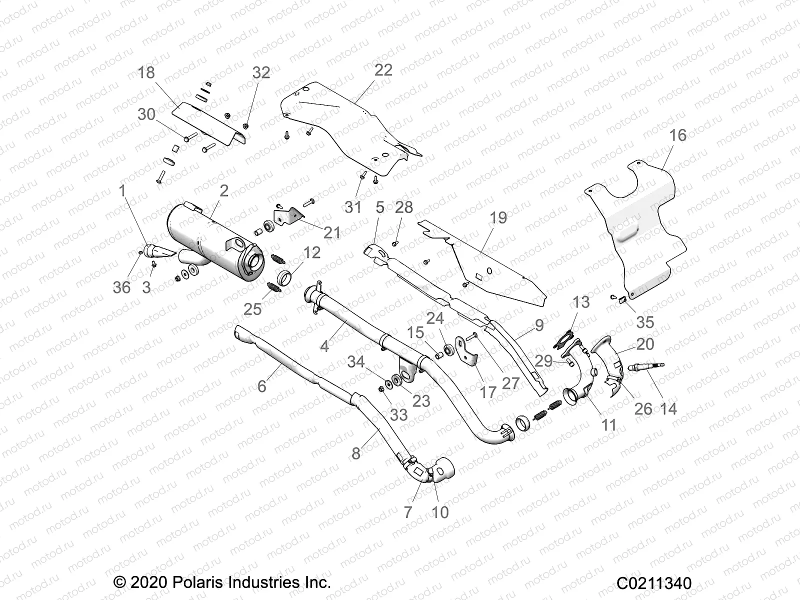 ENGINE | ENGINE, EXHAUST - A21SEE57B1/B3/B5/B7/B9 (C0211340)