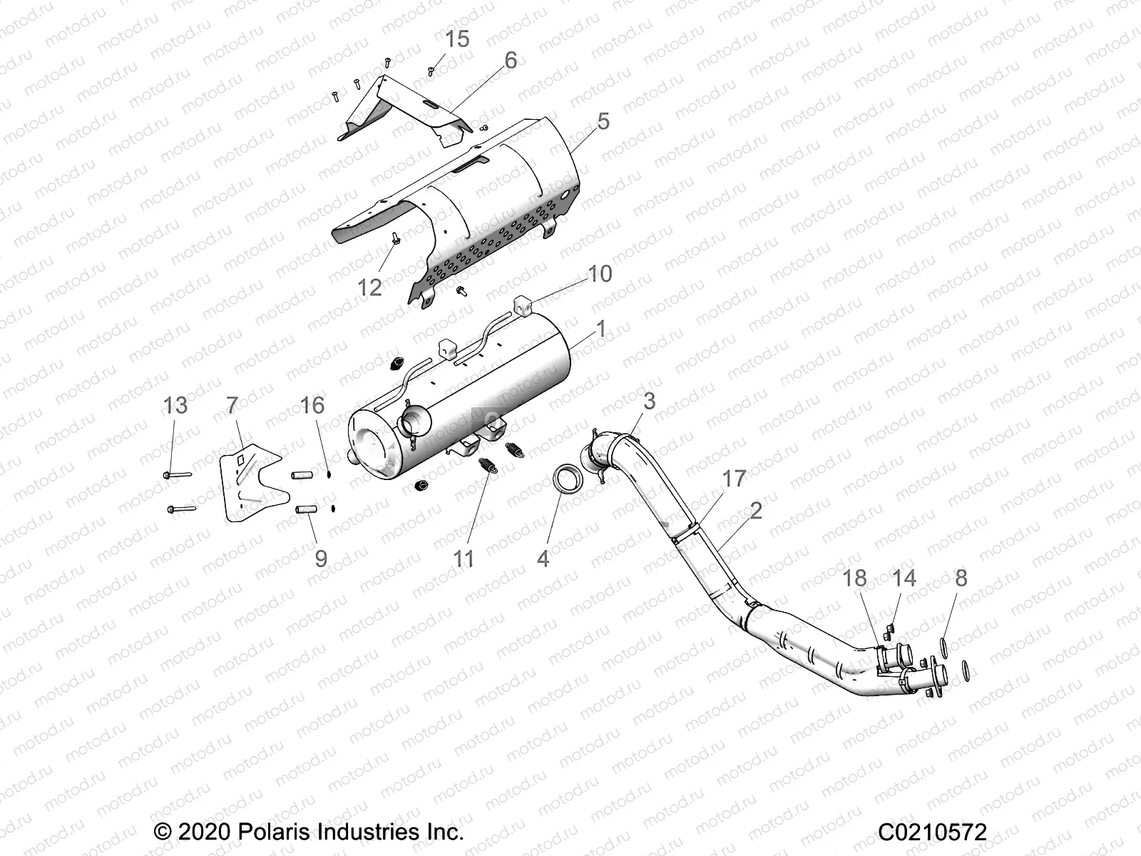 ENGINE | ENGINE, EXHAUST - A21SXN85A4 (C0210572)