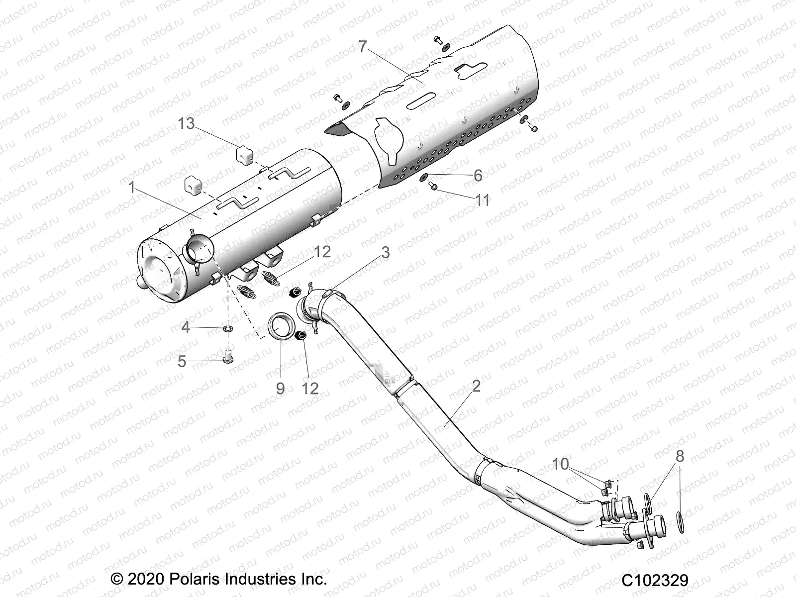 ENGINE | ENGINE, EXHAUST - A21SYE85AP/CAP (C102329)