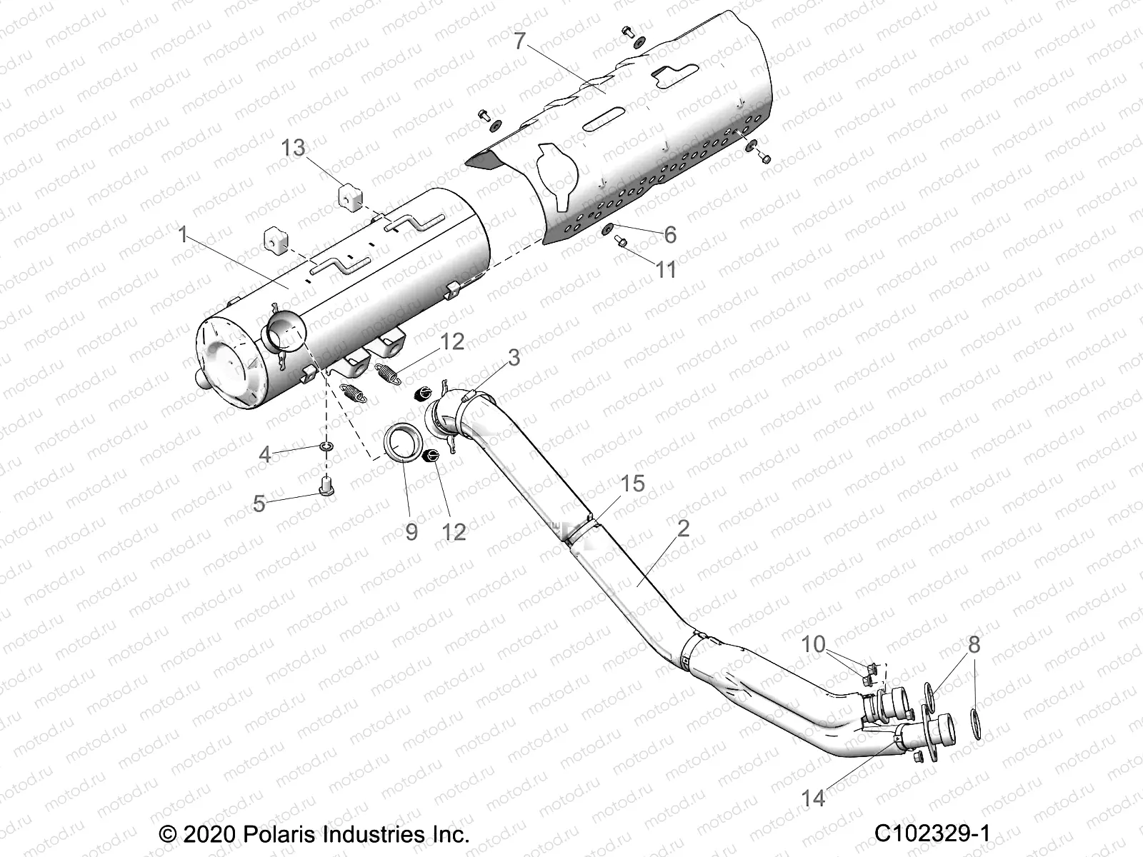 ENGINE | ENGINE, EXHAUST - A21SYE95AD/CAD (C102329-1)