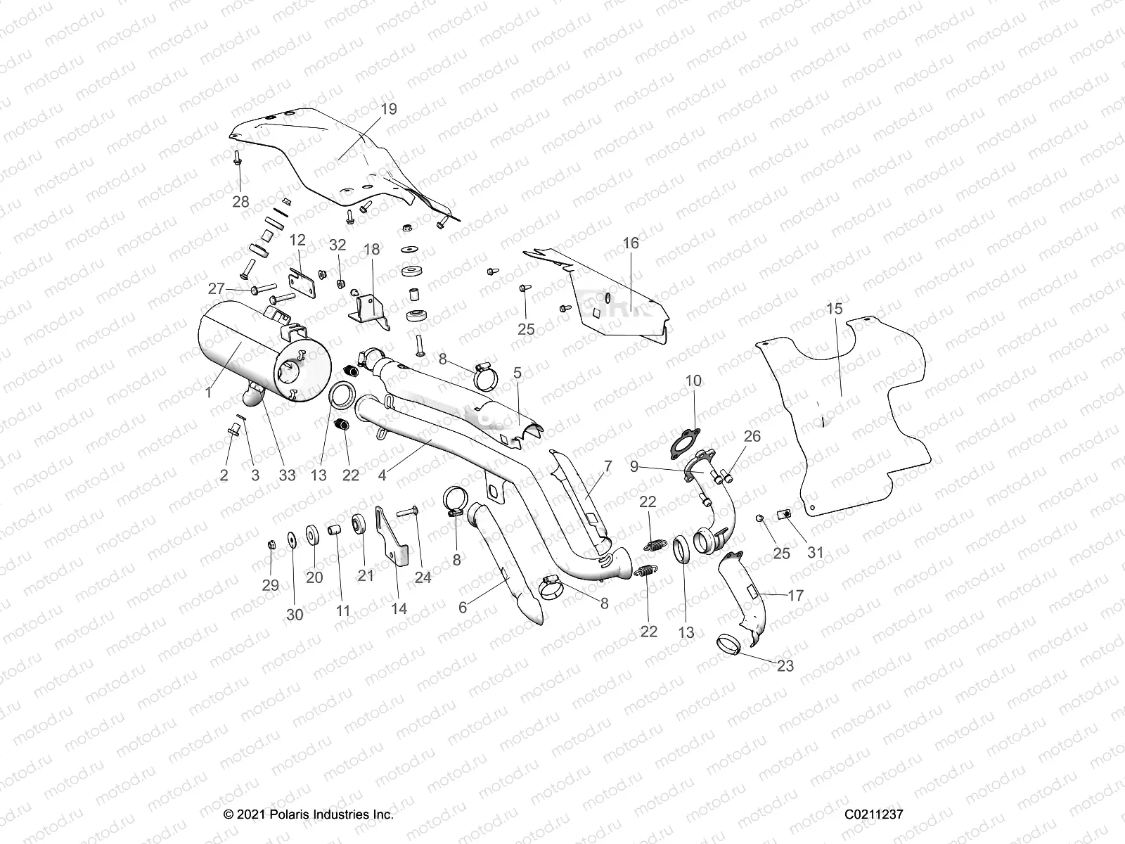 ENGINE | ENGINE, EXHAUST - A22SEG50A1/A5 (C0211237)