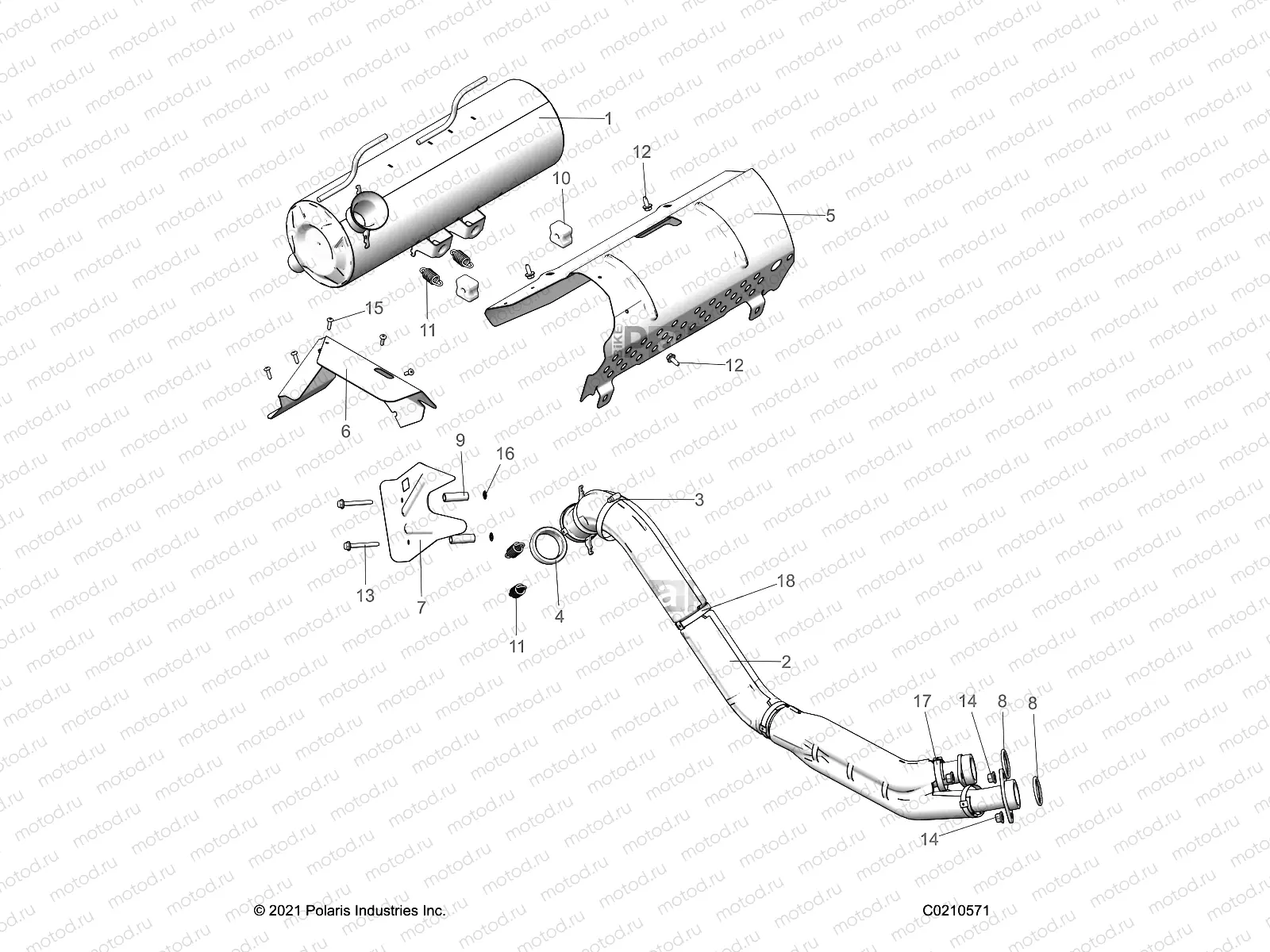 ENGINE | ENGINE, EXHAUST - A22SXM95AG (C0210571)
