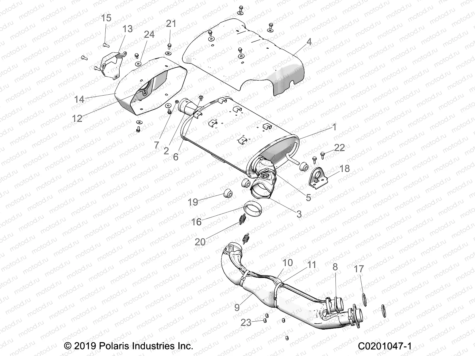 ENGINE | ENGINE, EXHAUST - A23SGE95AN (C0201047-1)
