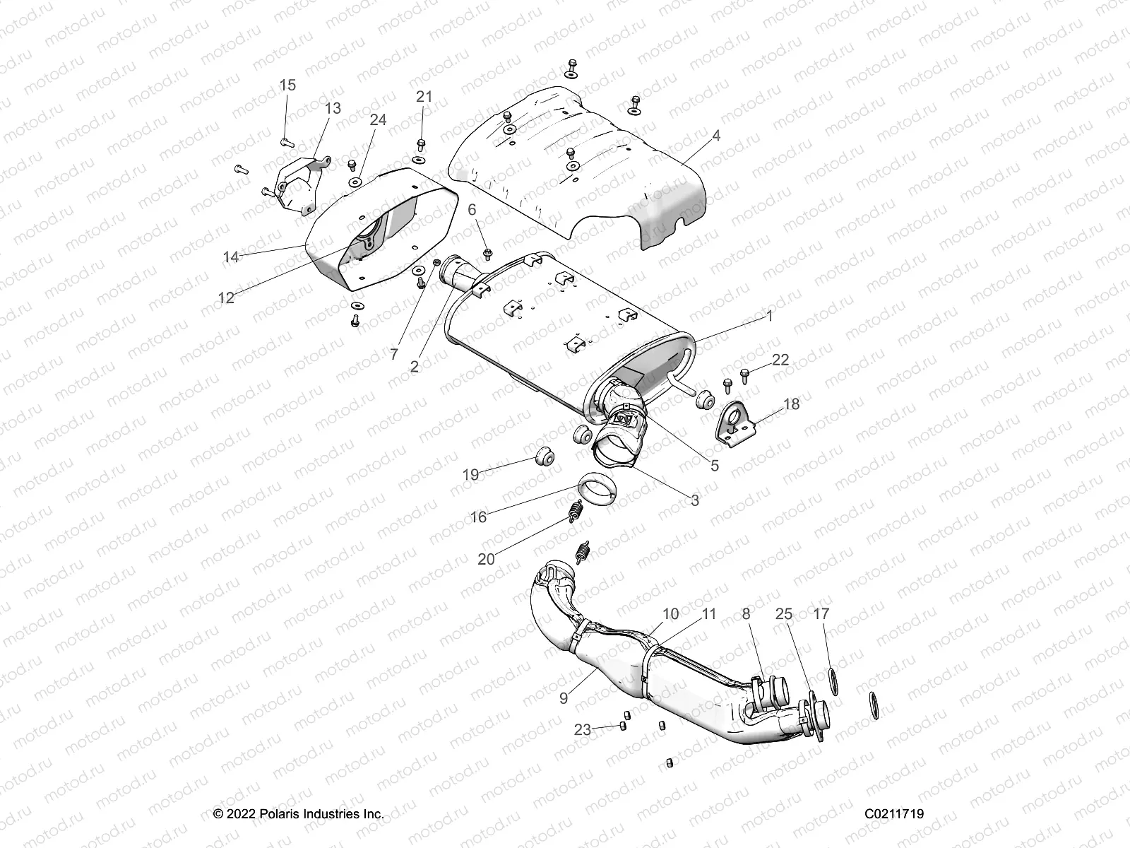 ENGINE | ENGINE, EXHAUST - A23SLZ95AK (C0211719)
