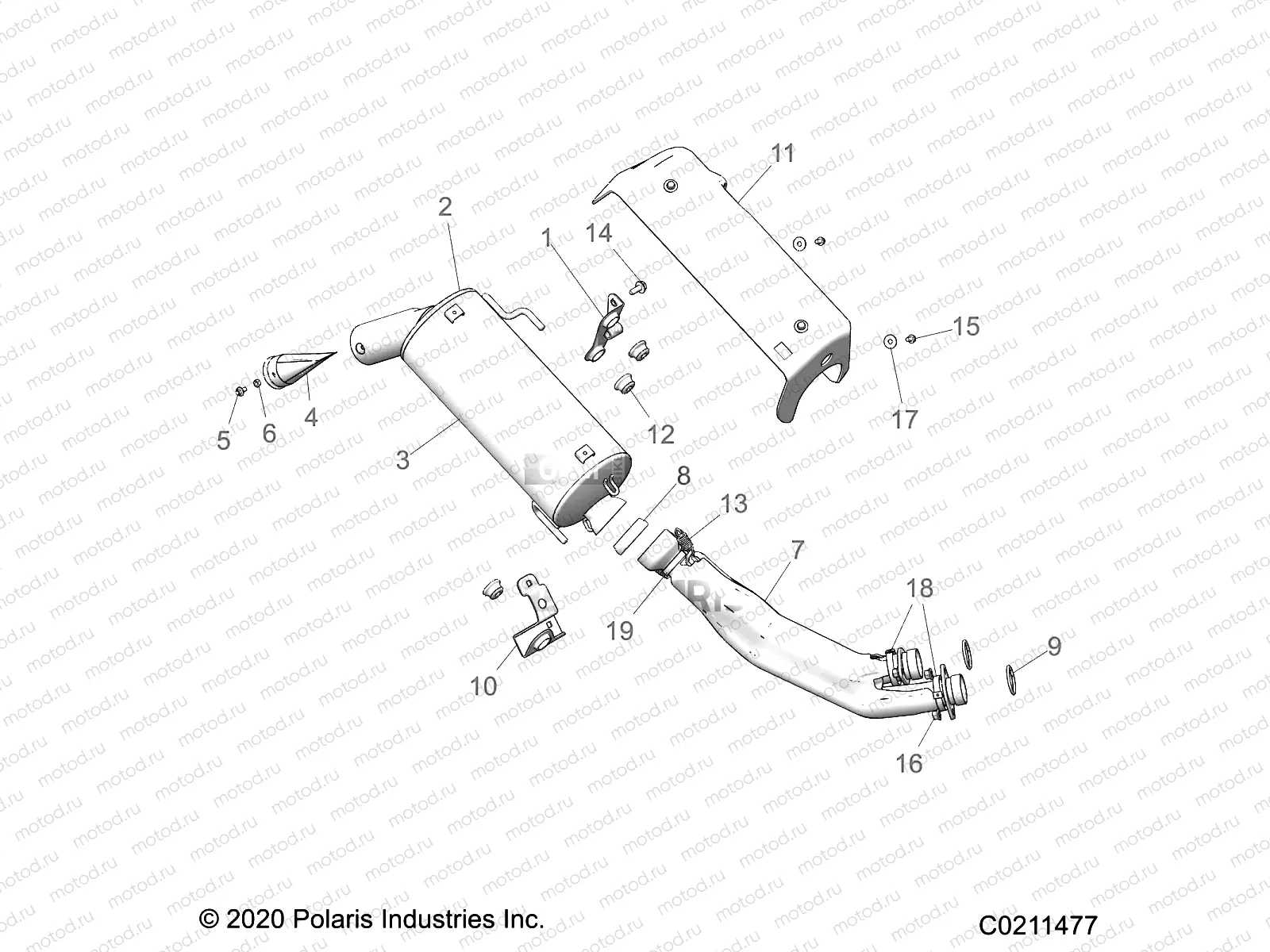 ENGINE | ENGINE, EXHAUST - A23SXE95PG/PK (C0211477)