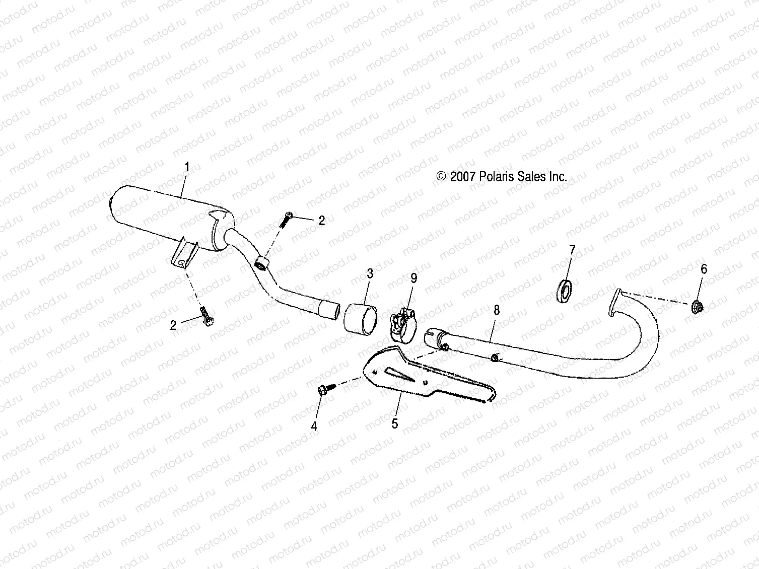 ENGINE | ENGINE, EXHAUST - A23YAP20A4/N4 (49ATVEXHAUST08PHX)