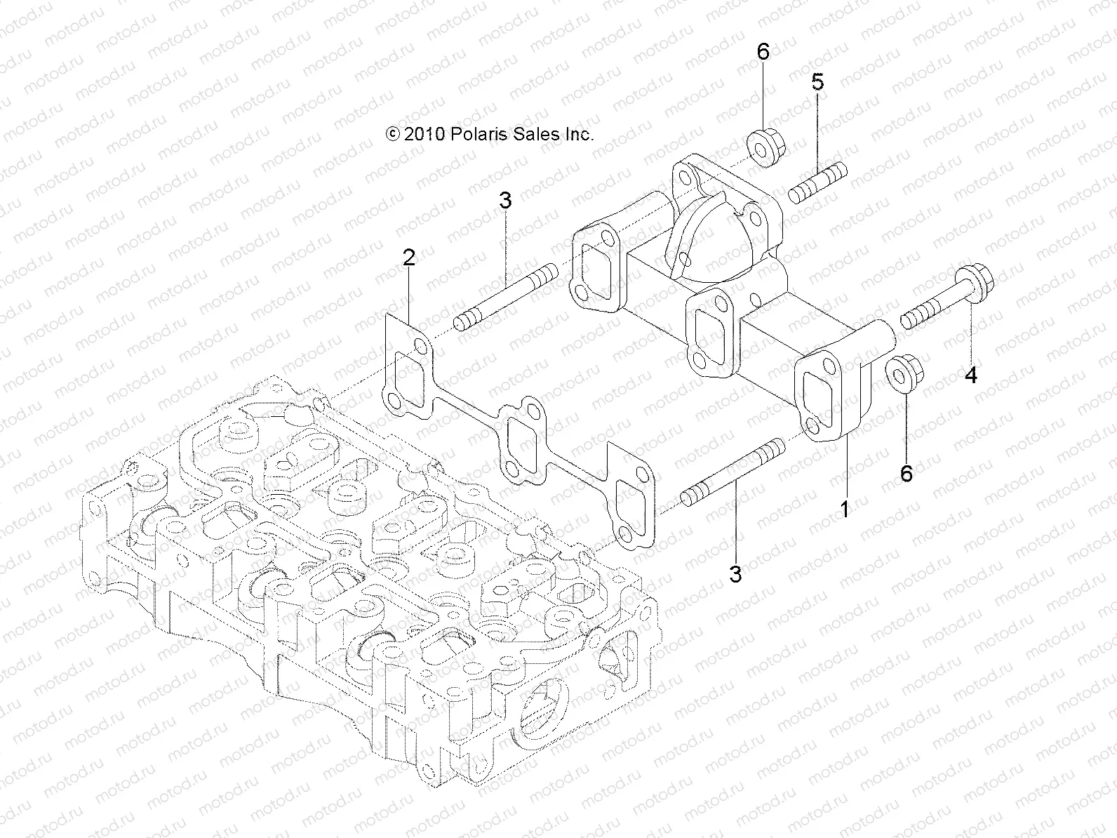 ENGINE | ENGINE, EXHAUST MANIFOLD - R13TH90DG (49RGRMANIFOLD11DCREW)