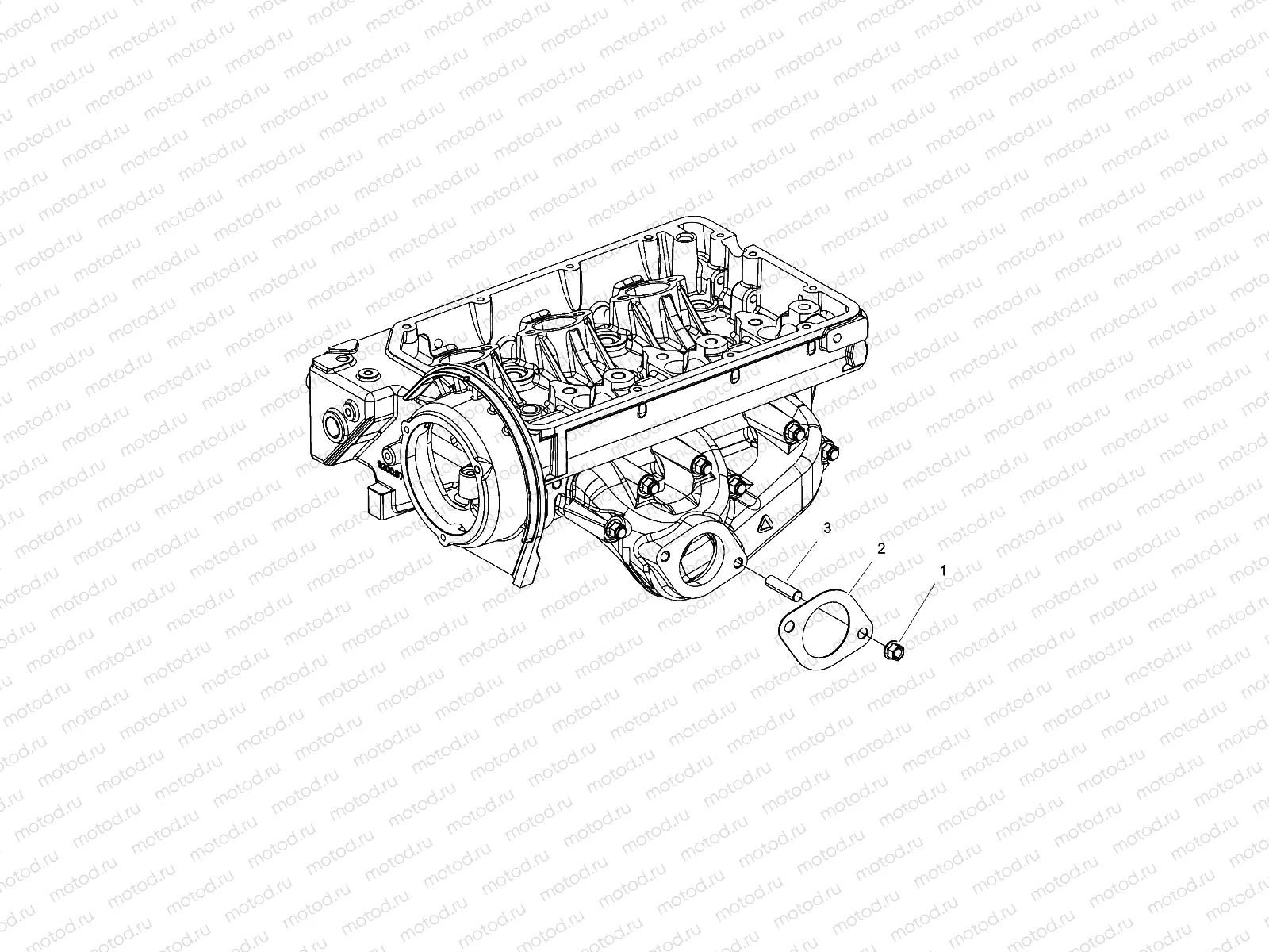 ENGINE | ENGINE, EXHAUST MOUNTING STUD and GASKET - R18RTED1F1/SD1C1 (49RGREXHAUSTMNT15DSL)